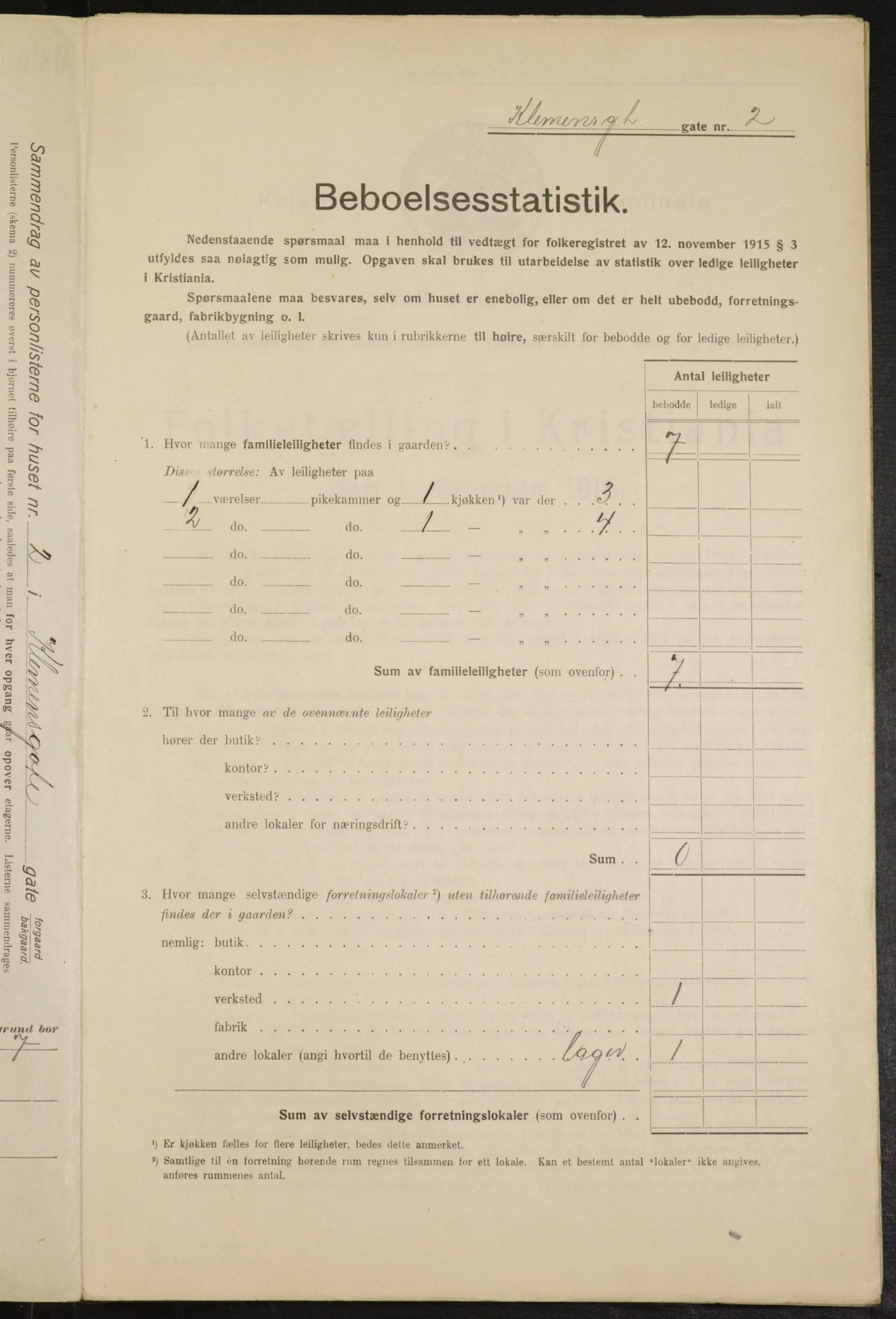 OBA, Kommunal folketelling 1.2.1916 for Kristiania, 1916, s. 12847