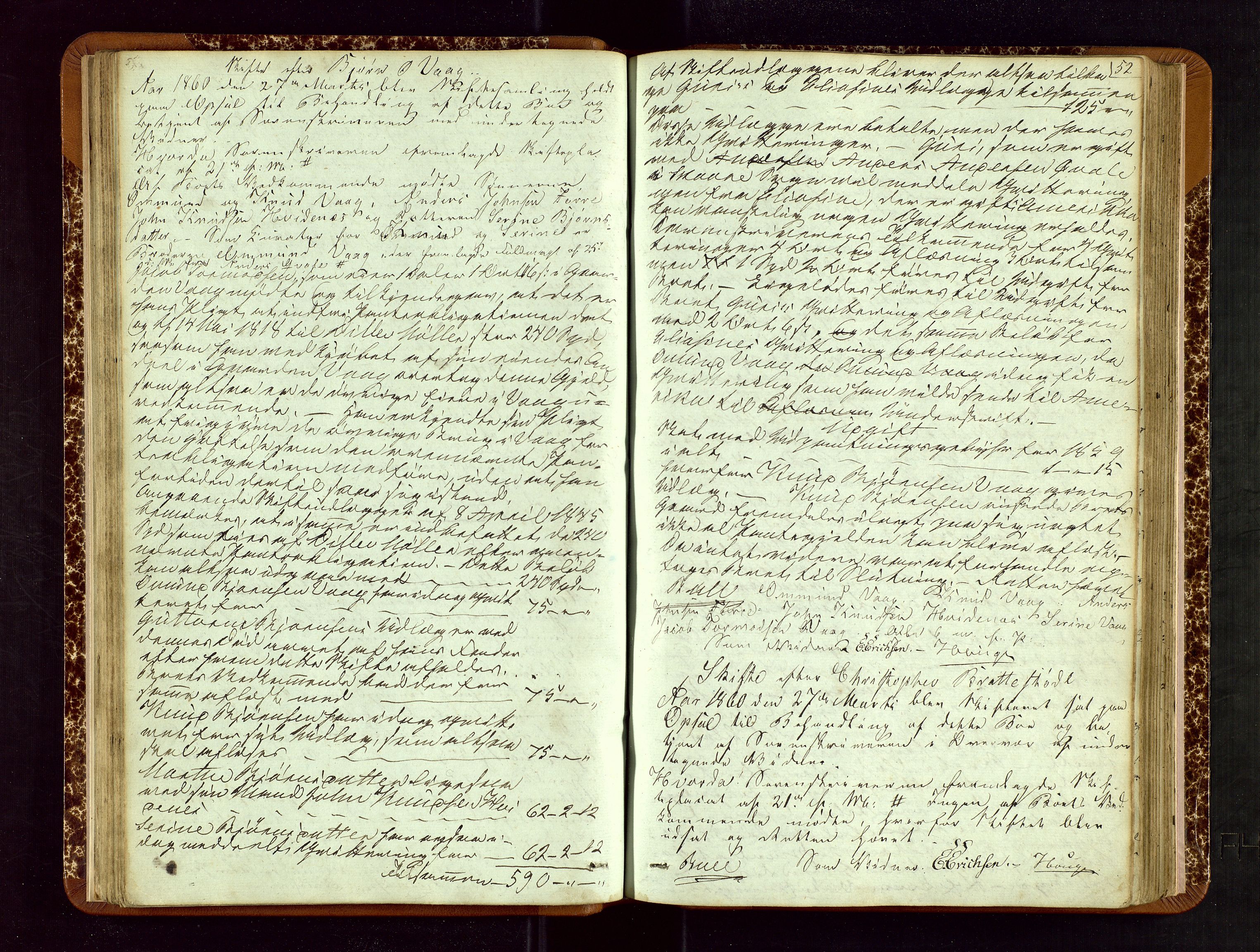 Ryfylke tingrett, AV/SAST-A-100055/001/IV/IVF/L0007: Skifteforhandlingsprotokoll B 1, 1852-1870, s. 52