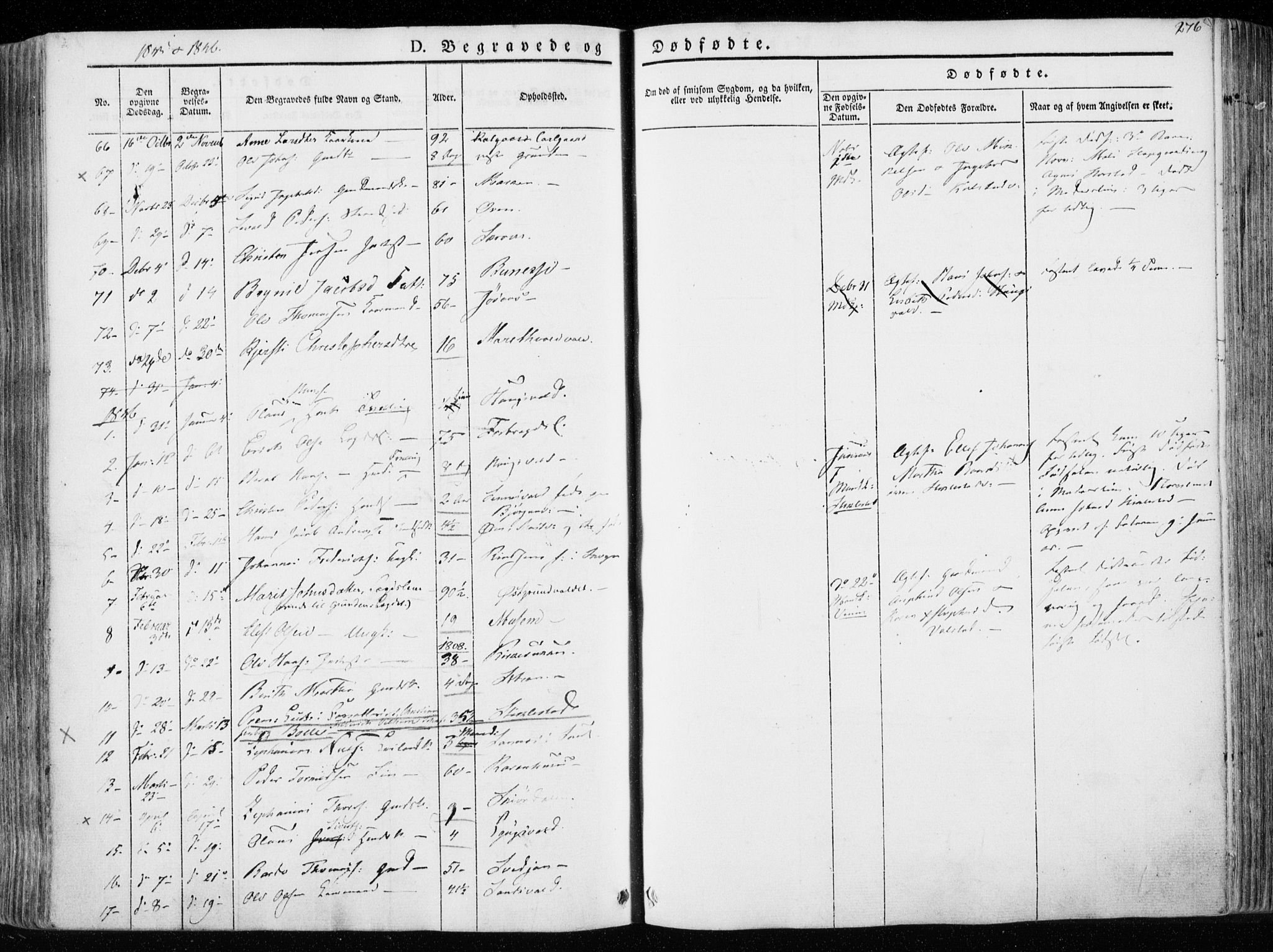 Ministerialprotokoller, klokkerbøker og fødselsregistre - Nord-Trøndelag, SAT/A-1458/723/L0239: Ministerialbok nr. 723A08, 1841-1851, s. 276