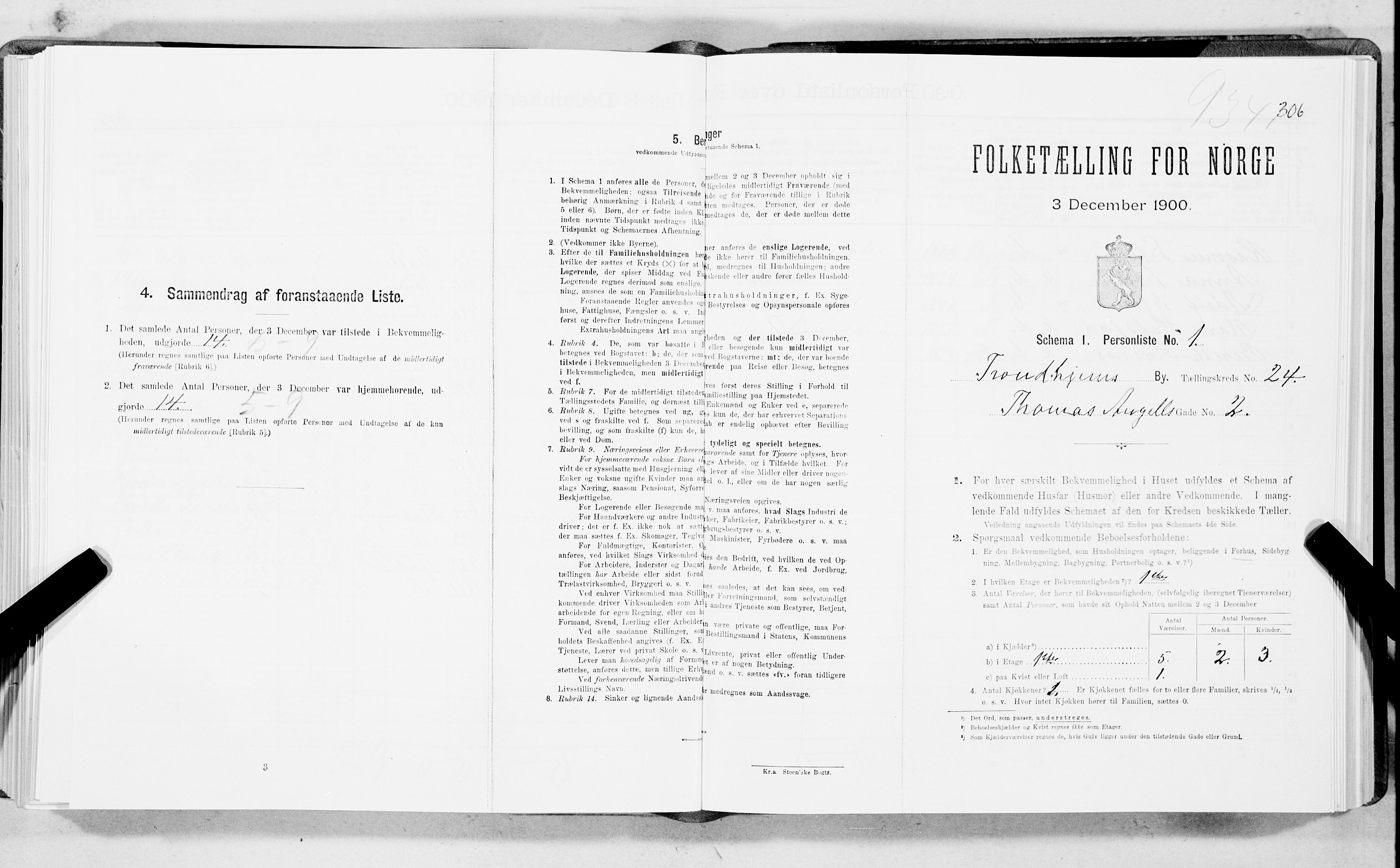 SAT, Folketelling 1900 for 1601 Trondheim kjøpstad, 1900, s. 3793