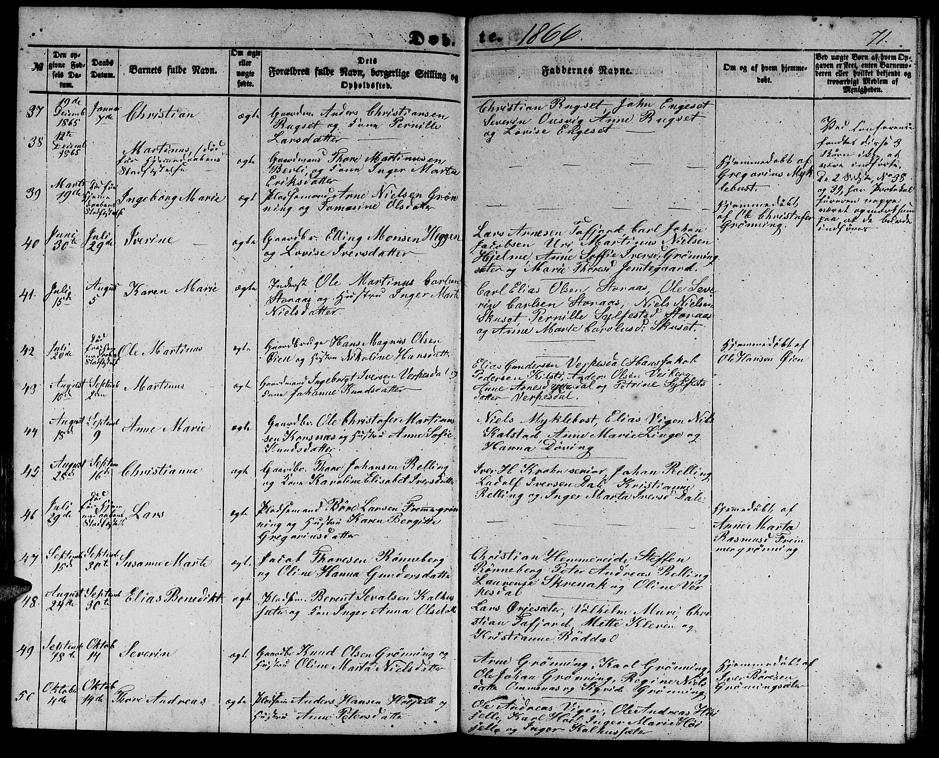 Ministerialprotokoller, klokkerbøker og fødselsregistre - Møre og Romsdal, AV/SAT-A-1454/519/L0261: Klokkerbok nr. 519C02, 1854-1867, s. 71