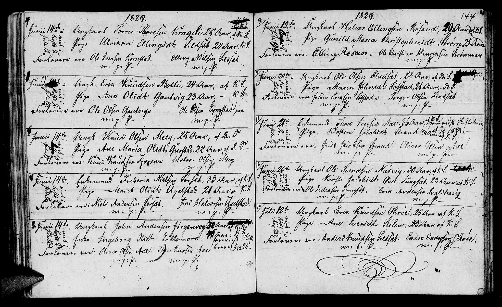 Ministerialprotokoller, klokkerbøker og fødselsregistre - Møre og Romsdal, AV/SAT-A-1454/568/L0795: Ministerialbok nr. 568A04, 1802-1845, s. 144