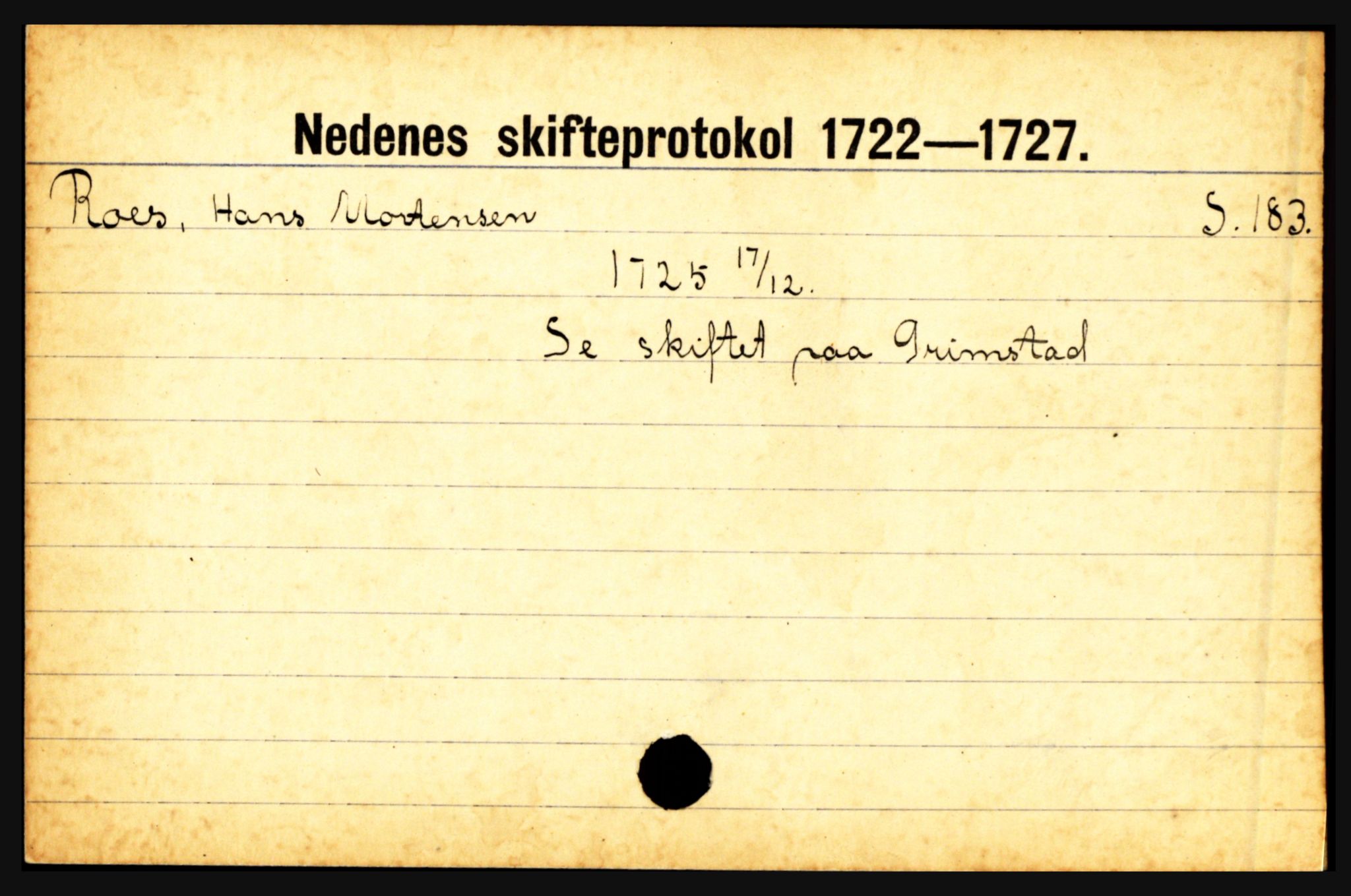 Nedenes sorenskriveri før 1824, AV/SAK-1221-0007/H, s. 24221