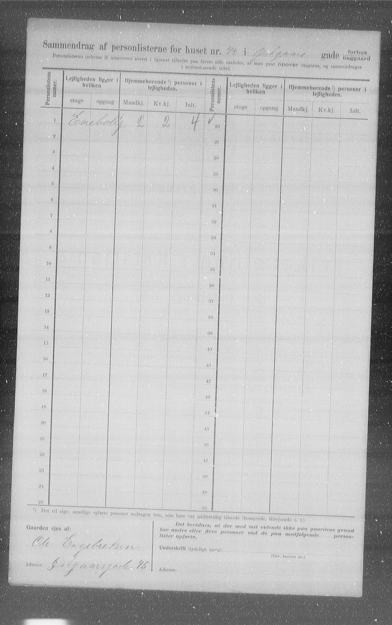 OBA, Kommunal folketelling 1.2.1907 for Kristiania kjøpstad, 1907, s. 65754