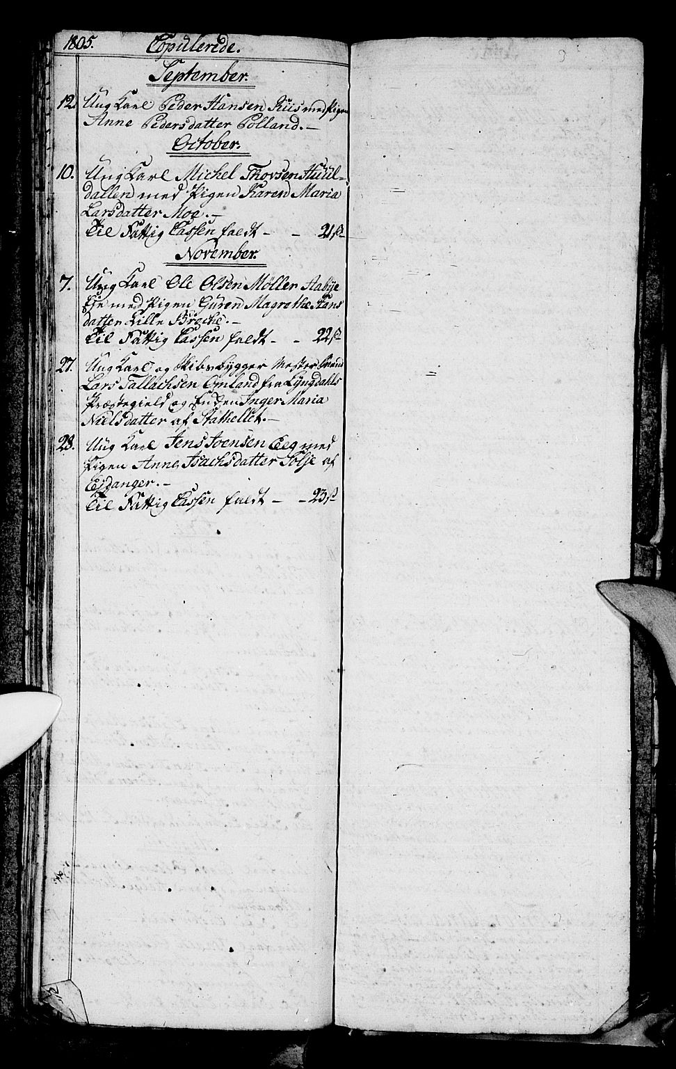 Bamble kirkebøker, SAKO/A-253/G/Ga/L0003: Klokkerbok nr. I 3, 1802-1807