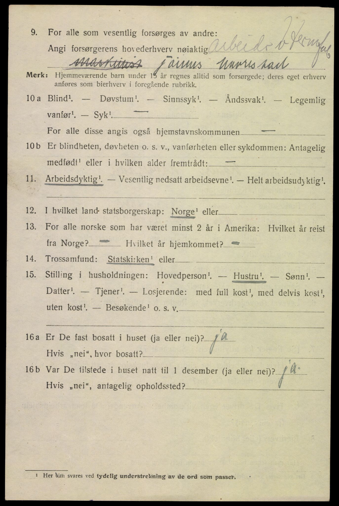 SAK, Folketelling 1920 for 1004 Flekkefjord kjøpstad, 1920, s. 1921