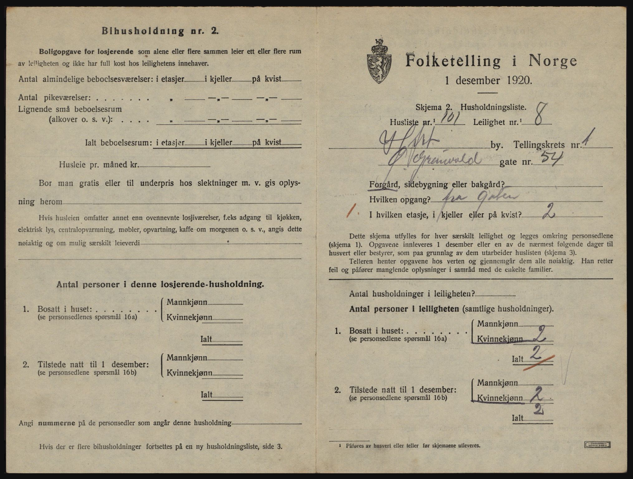 SATØ, Folketelling 1920 for 2001 Hammerfest kjøpstad, 1920, s. 1338