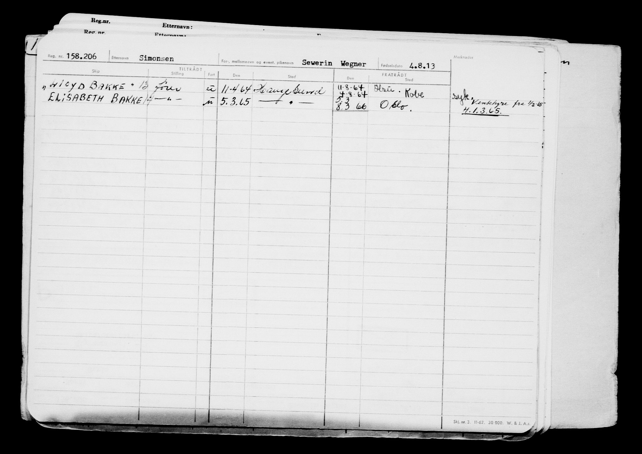 Direktoratet for sjømenn, AV/RA-S-3545/G/Gb/L0114: Hovedkort, 1913, s. 507