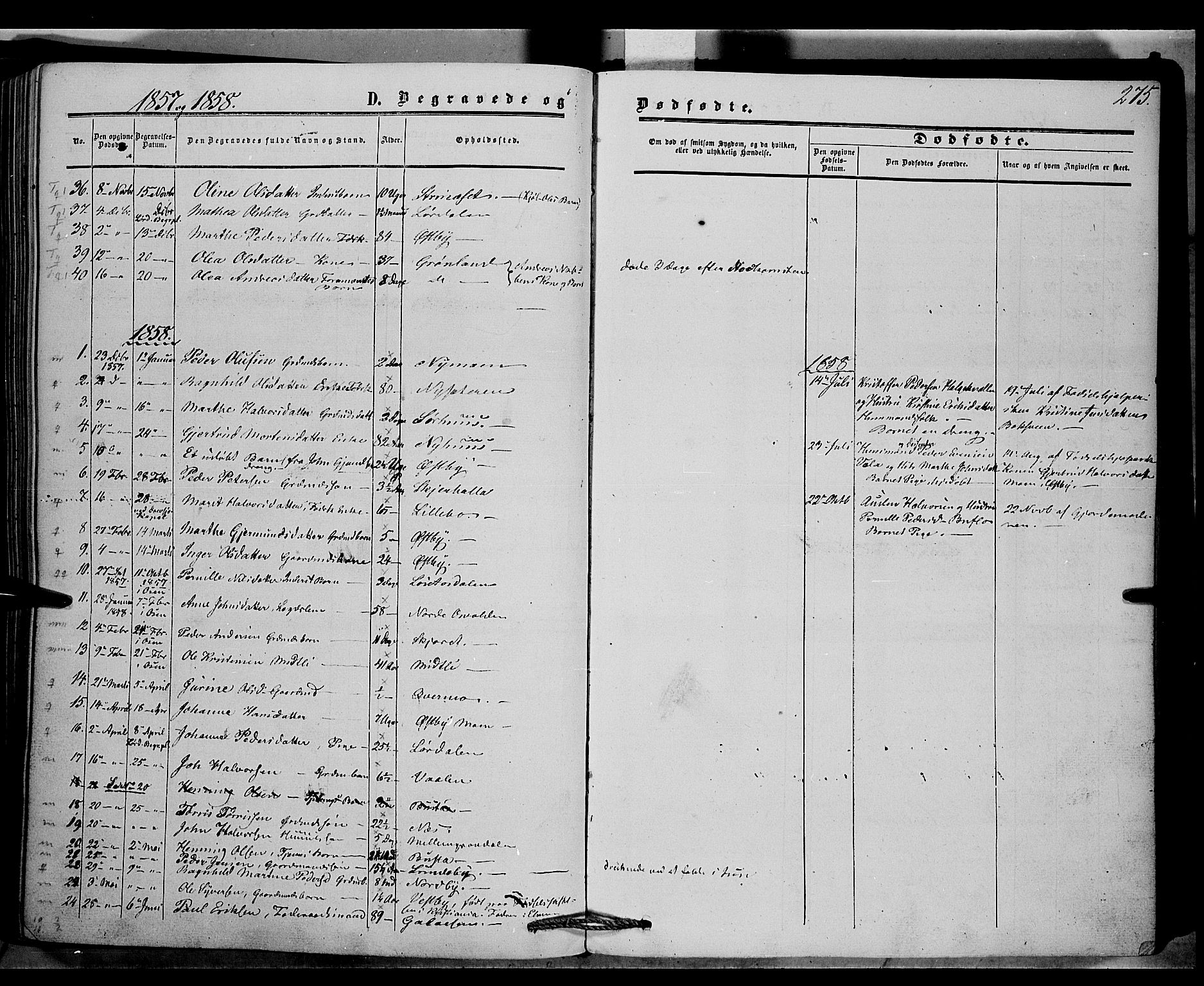 Trysil prestekontor, AV/SAH-PREST-046/H/Ha/Haa/L0005: Ministerialbok nr. 5, 1851-1865, s. 275