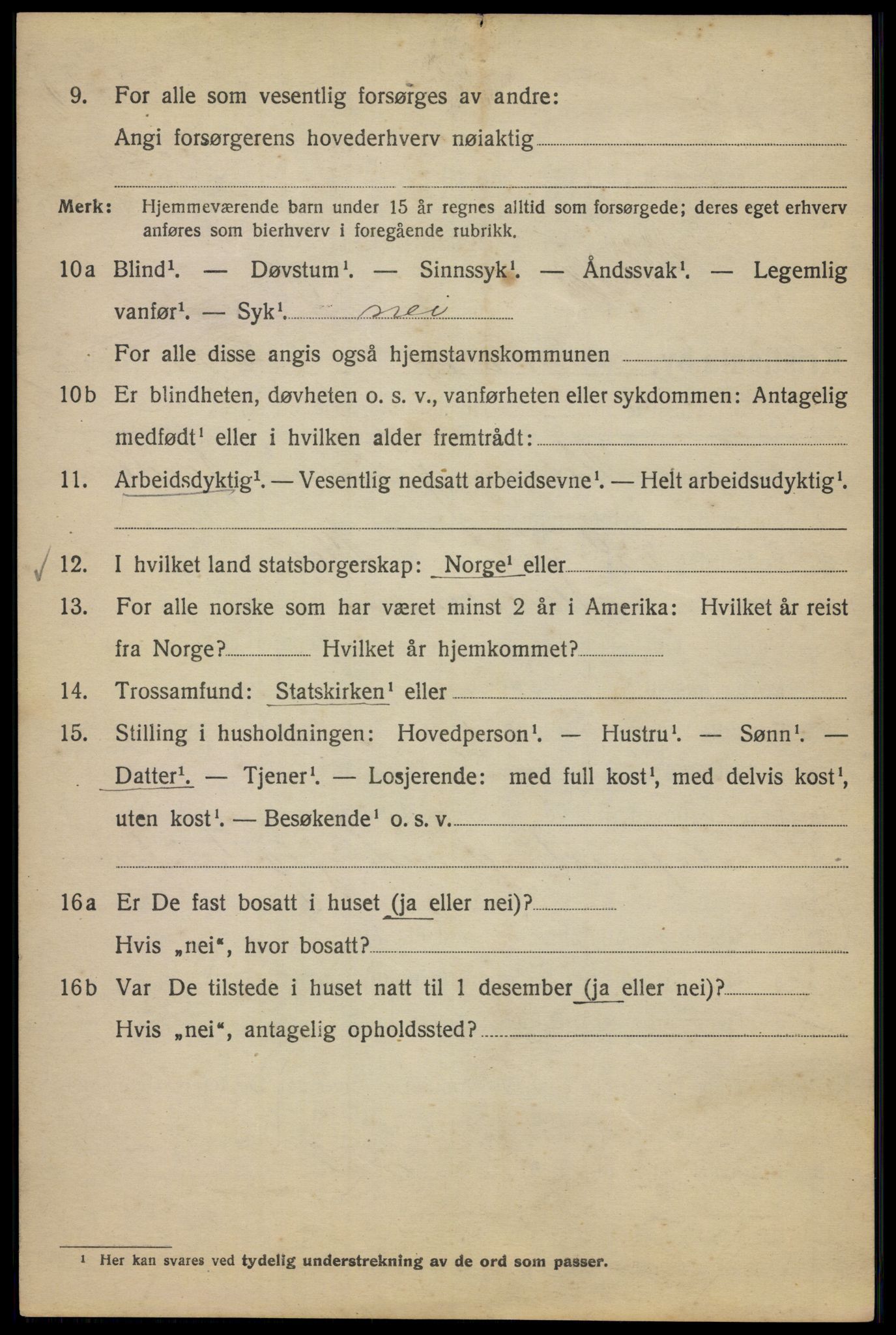 SAO, Folketelling 1920 for 0301 Kristiania kjøpstad, 1920, s. 164098