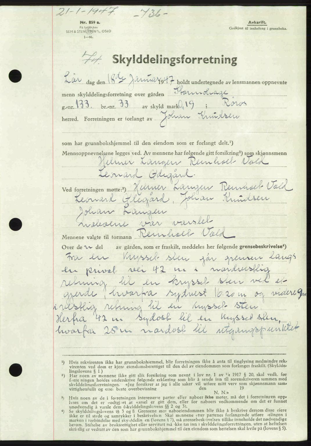 Gauldal sorenskriveri, SAT/A-0014/1/2/2C: Pantebok nr. A3, 1947-1947, Dagboknr: 74/1947