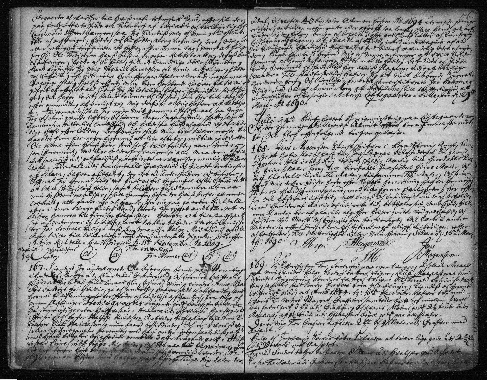 Øvre Telemark østfjelske sorenskriveri, SAKO/A-213/G/Ga/Gaa/L0001: Pantebok nr. I 1, 1689-1692, s. 56