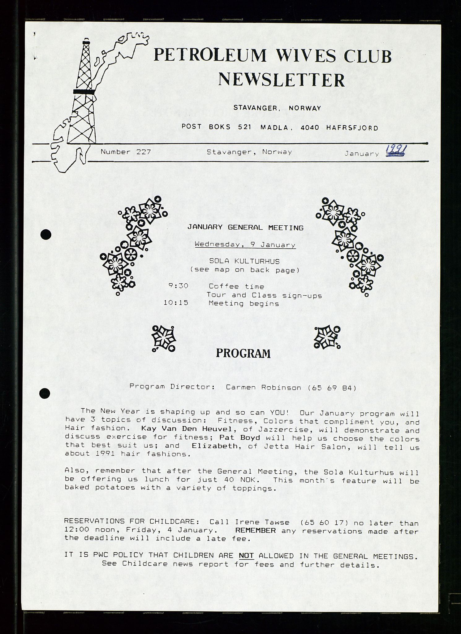 PA 1547 - Petroleum Wives Club, AV/SAST-A-101974/X/Xa/L0003: Newsletter, 1988-1994