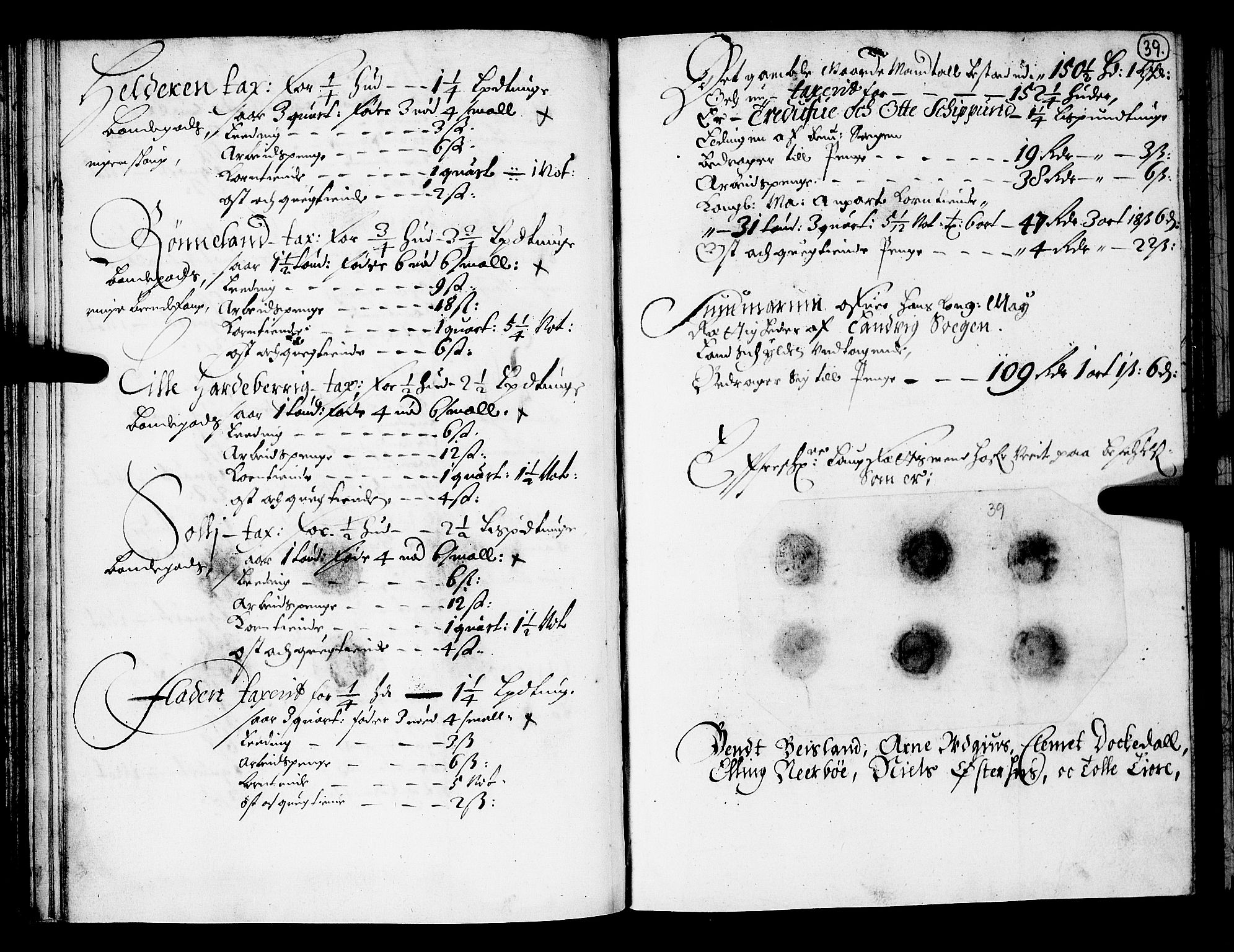 Rentekammeret inntil 1814, Realistisk ordnet avdeling, AV/RA-EA-4070/N/Nb/Nba/L0028: Nedenes len, 1668, s. 38b-39a