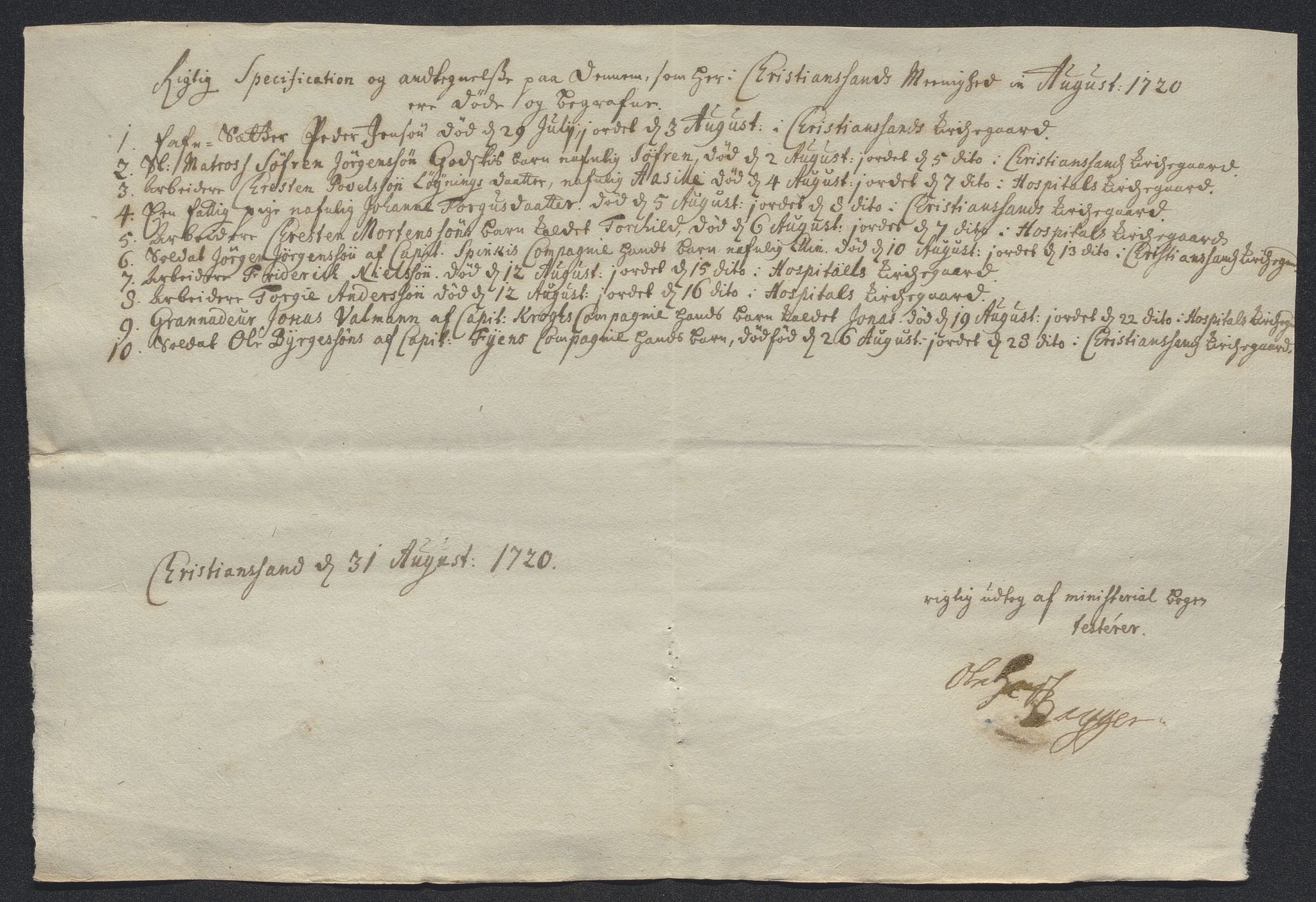 Rentekammeret inntil 1814, Reviderte regnskaper, Byregnskaper, AV/RA-EA-4066/R/Rm/L0286: [M19] Sikt og sakefall, 1719-1727, s. 62