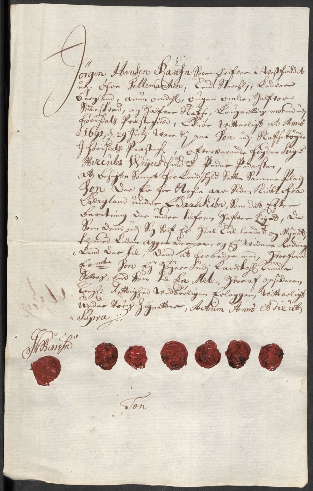 Rentekammeret inntil 1814, Reviderte regnskaper, Fogderegnskap, AV/RA-EA-4092/R35/L2089: Fogderegnskap Øvre og Nedre Telemark, 1690-1692, s. 171