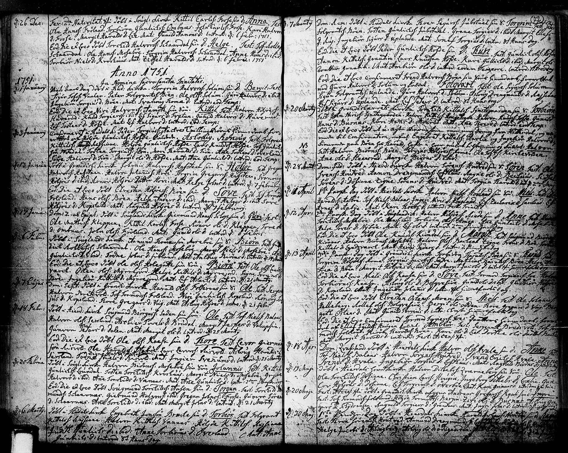 Hjartdal kirkebøker, SAKO/A-270/F/Fa/L0003: Ministerialbok nr. I 3, 1727-1775, s. 72