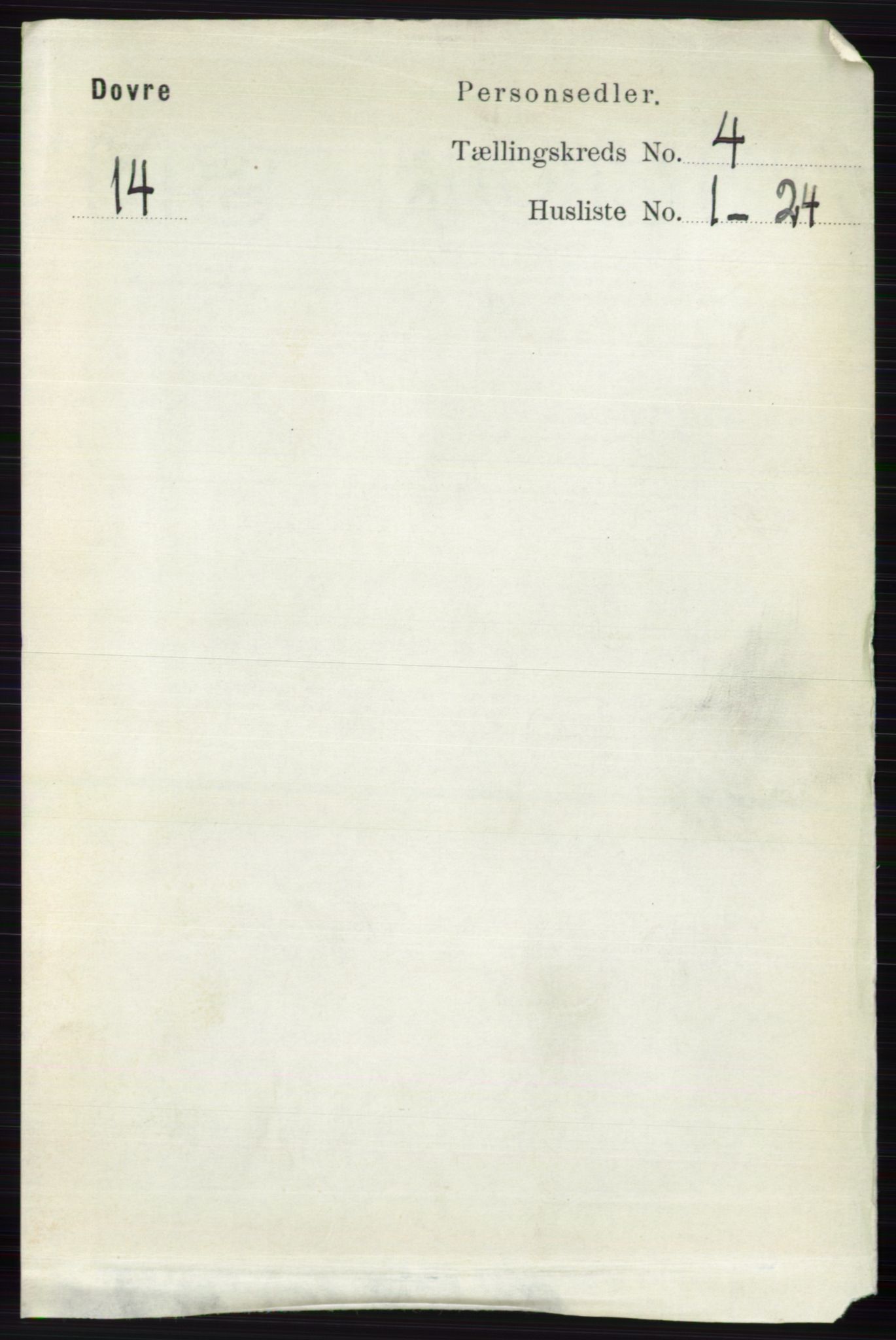 RA, Folketelling 1891 for 0511 Dovre herred, 1891, s. 1945