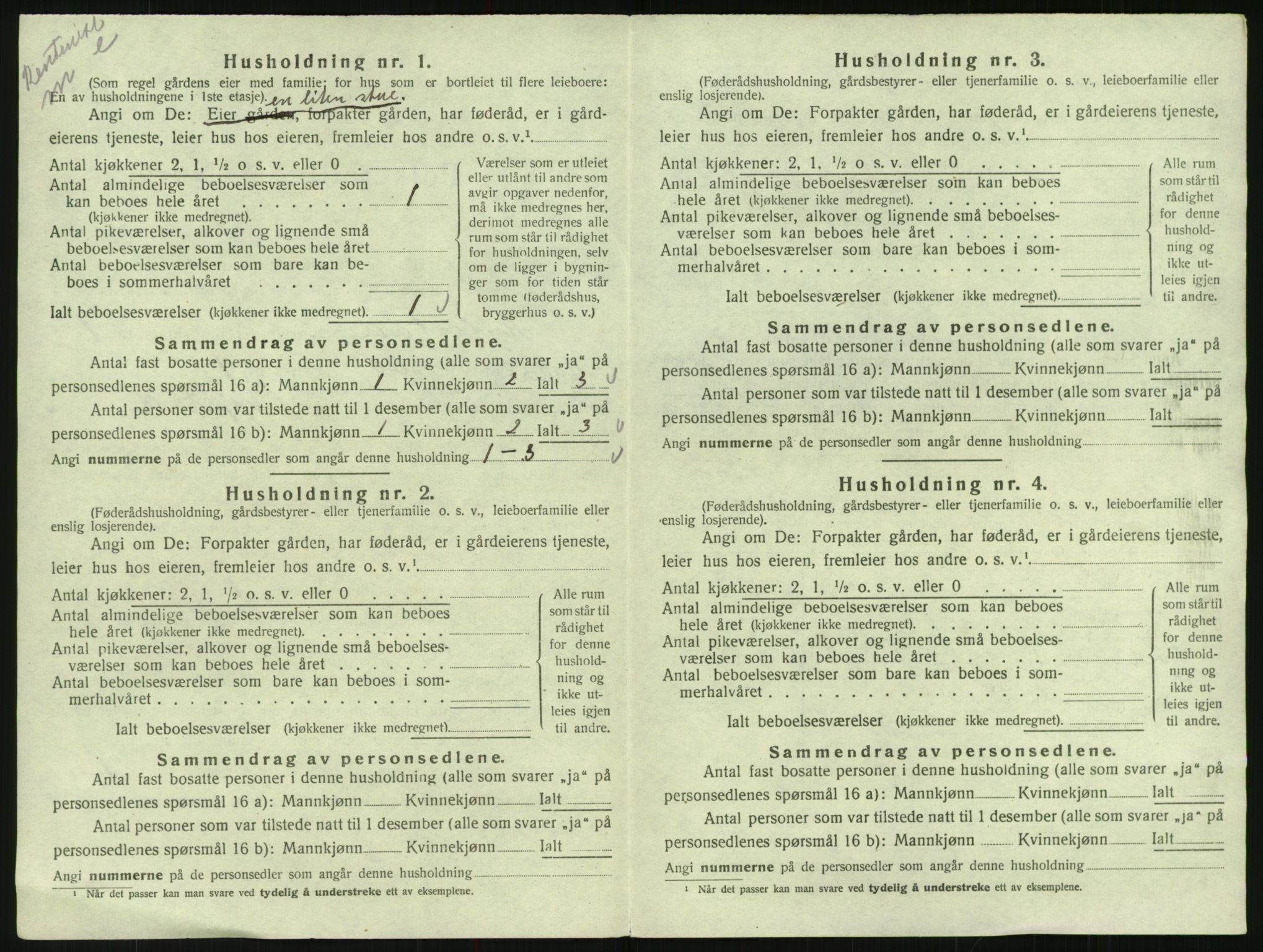 SAK, Folketelling 1920 for 0939 Hylestad herred, 1920, s. 31