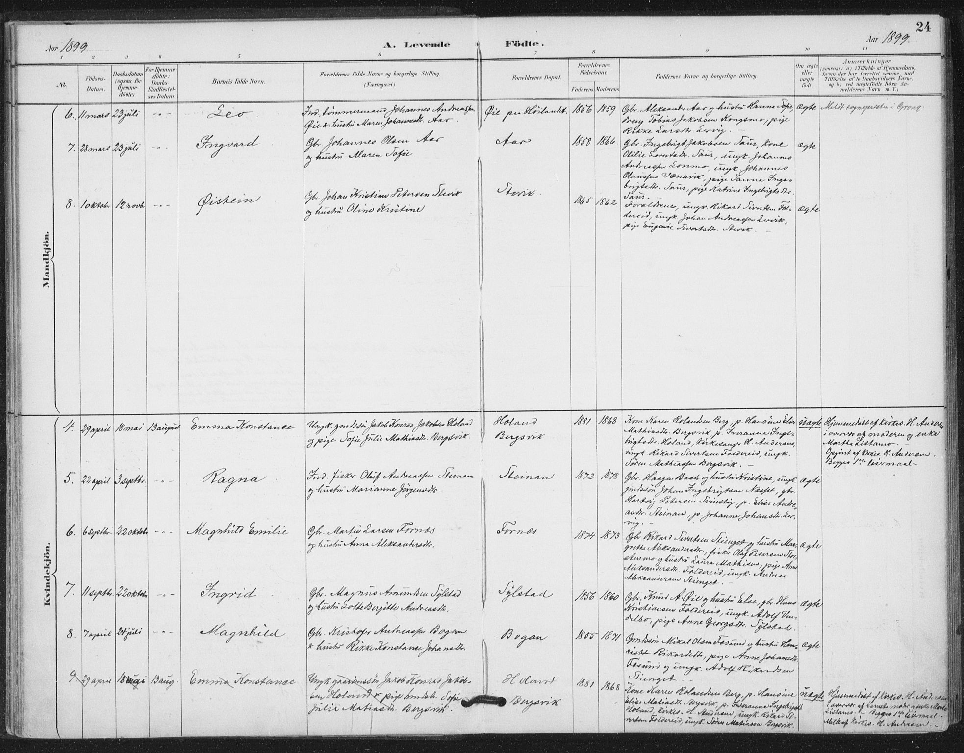 Ministerialprotokoller, klokkerbøker og fødselsregistre - Nord-Trøndelag, SAT/A-1458/783/L0660: Ministerialbok nr. 783A02, 1886-1918, s. 24
