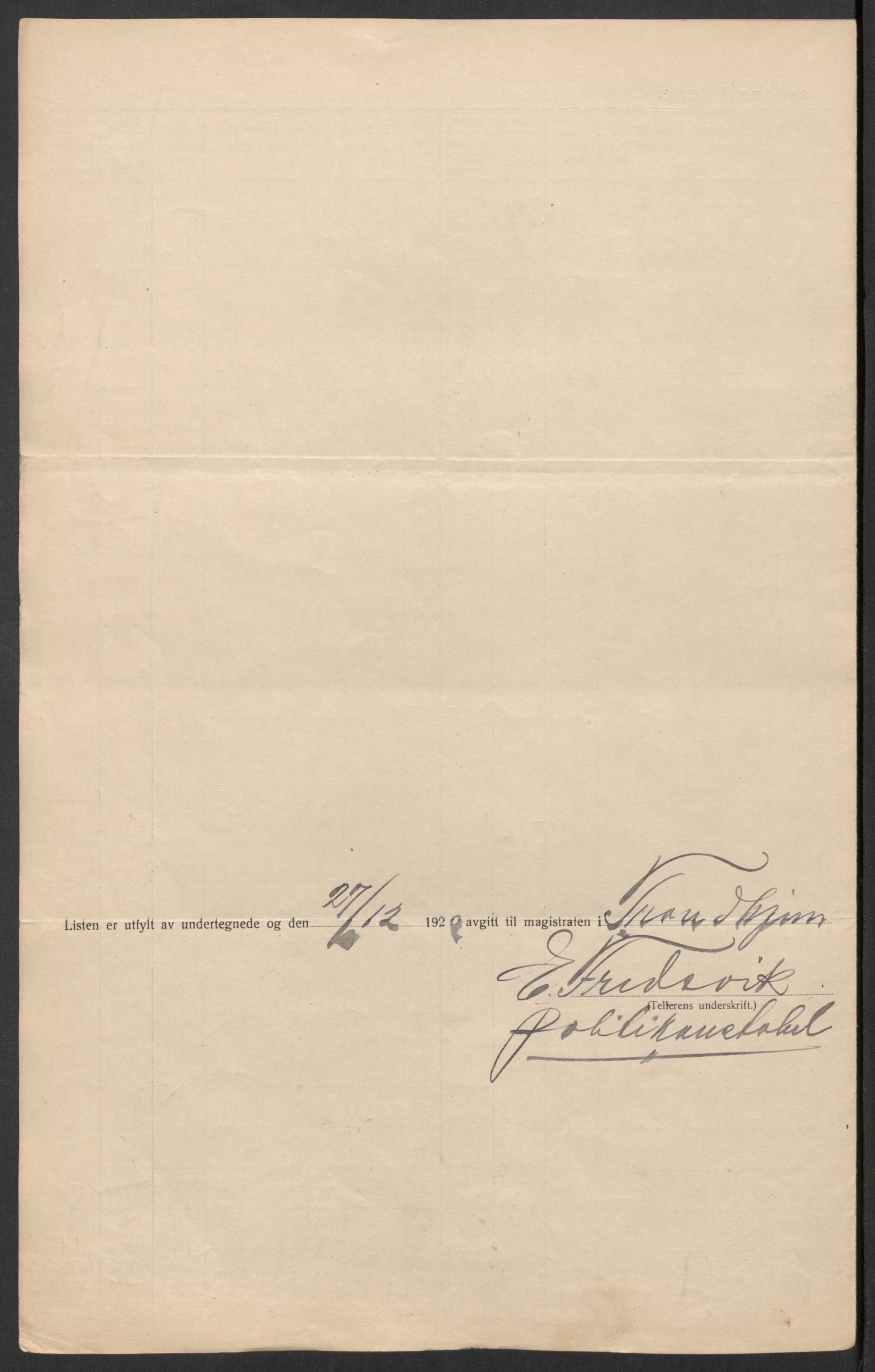 SAT, Folketelling 1920 for 1601 Trondheim kjøpstad, 1920, s. 25