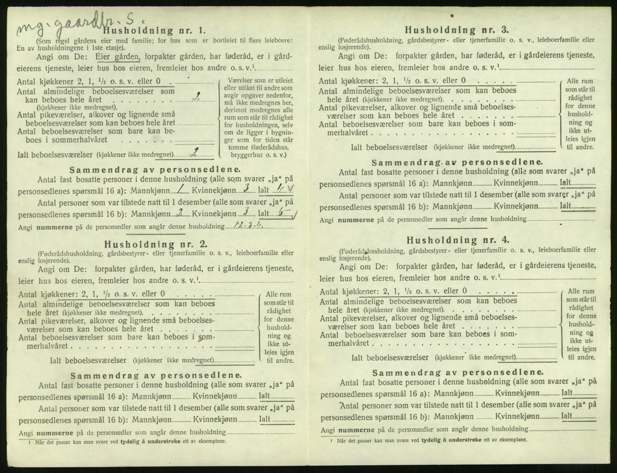 SAT, Folketelling 1920 for 1529 Skodje herred, 1920, s. 340