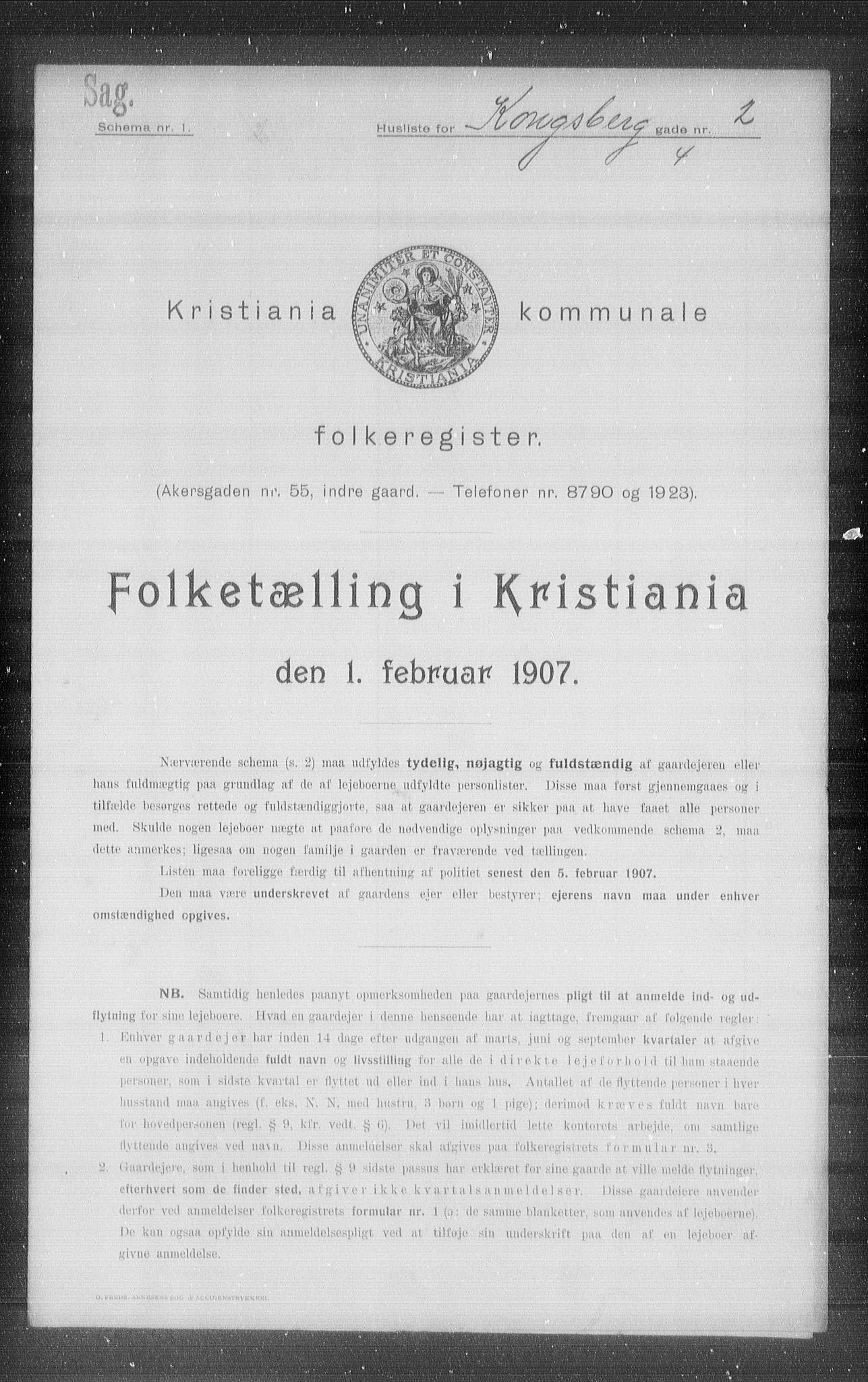 OBA, Kommunal folketelling 1.2.1907 for Kristiania kjøpstad, 1907, s. 26839