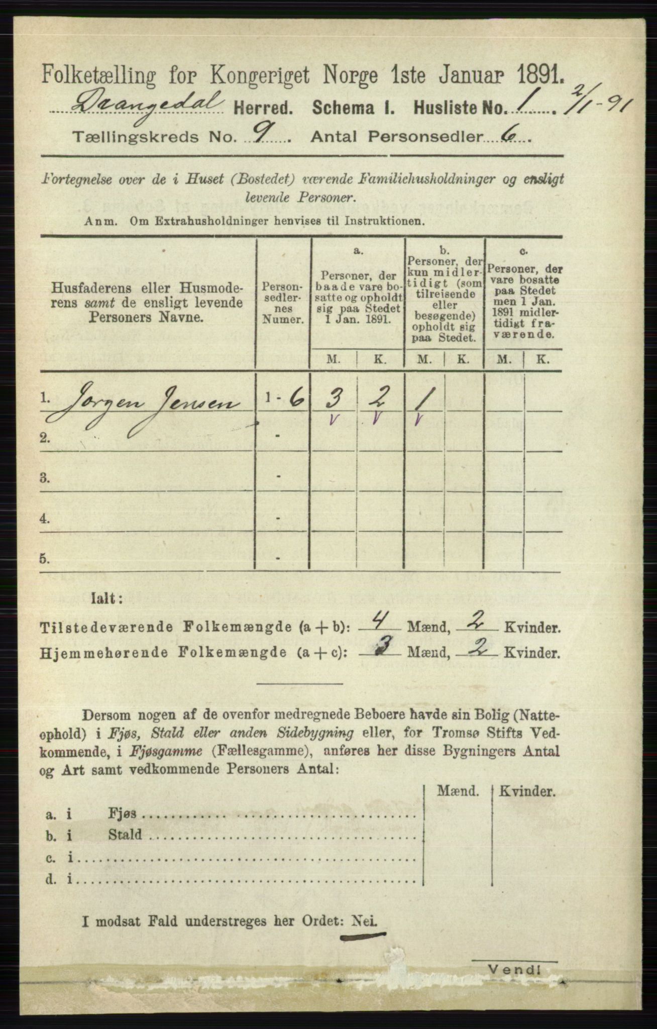 RA, Folketelling 1891 for 0817 Drangedal herred, 1891, s. 3091