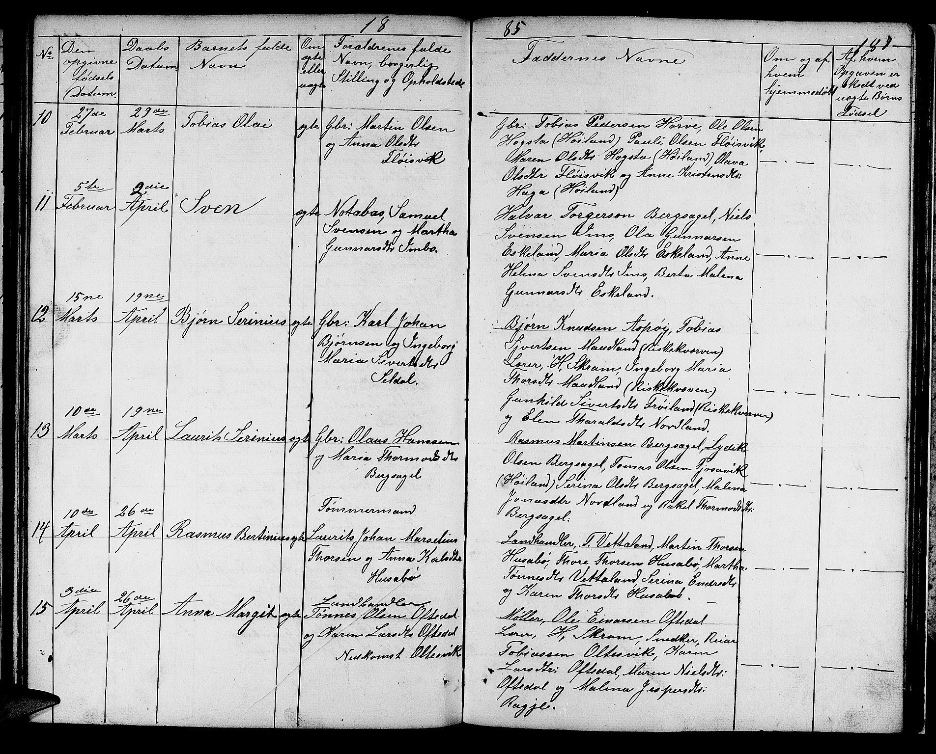 Høgsfjord sokneprestkontor, AV/SAST-A-101624/H/Ha/Hab/L0001: Klokkerbok nr. B 1, 1855-1885, s. 187
