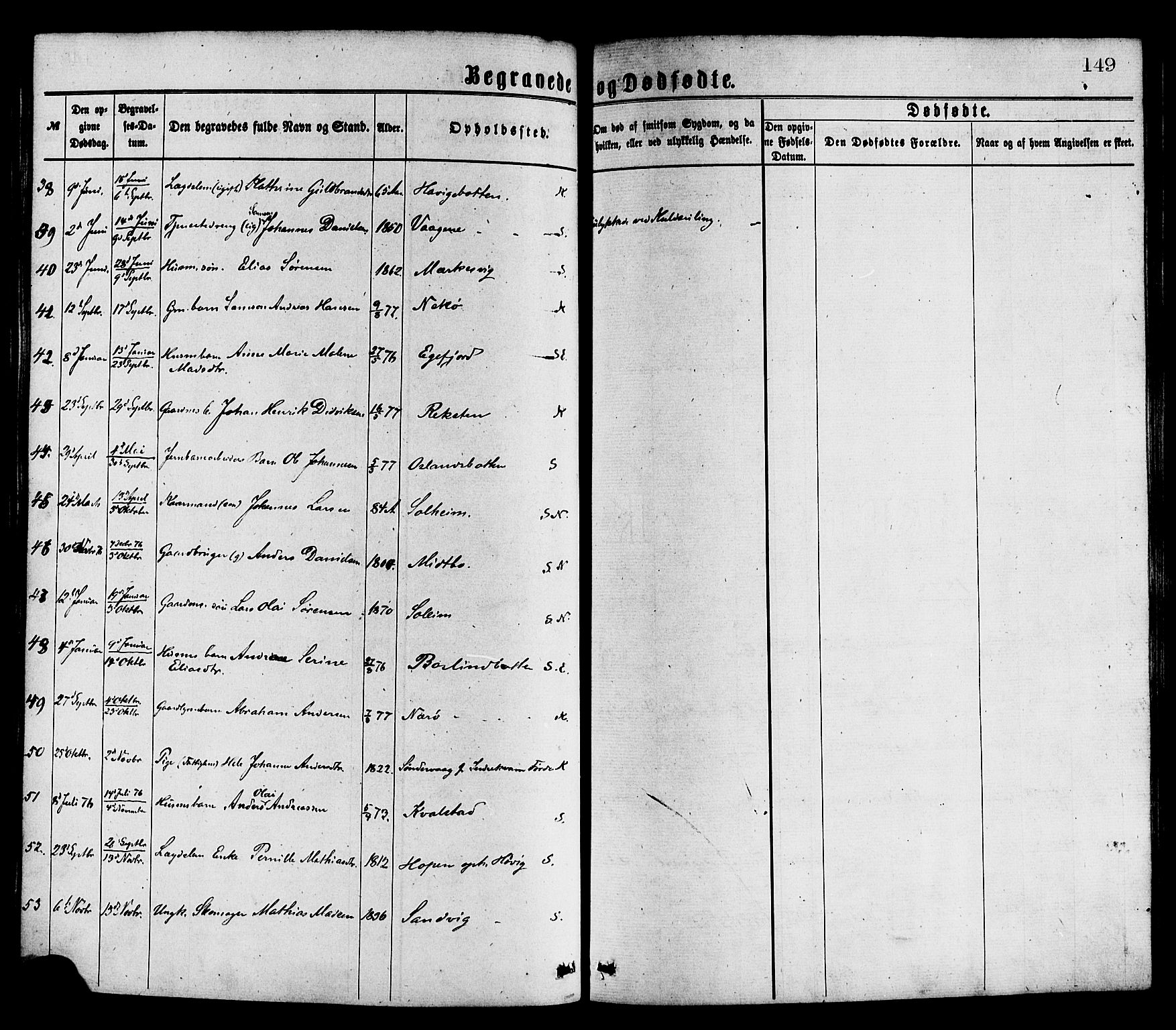 Kinn sokneprestembete, AV/SAB-A-80801/H/Haa/Haaa/L0013: Ministerialbok nr. A 13, 1870-1885, s. 149