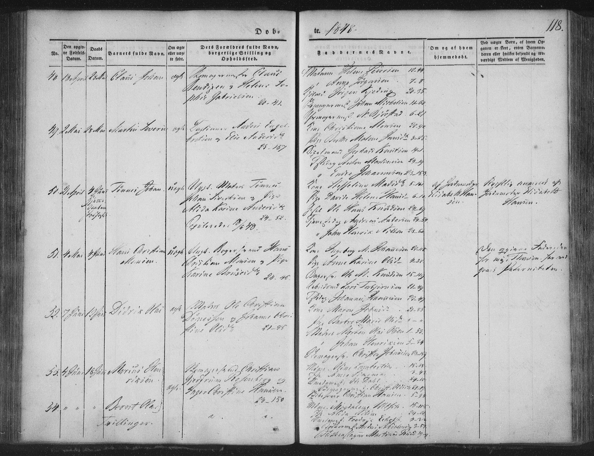 Korskirken sokneprestembete, SAB/A-76101/H/Haa/L0016: Ministerialbok nr. B 2, 1841-1851, s. 118