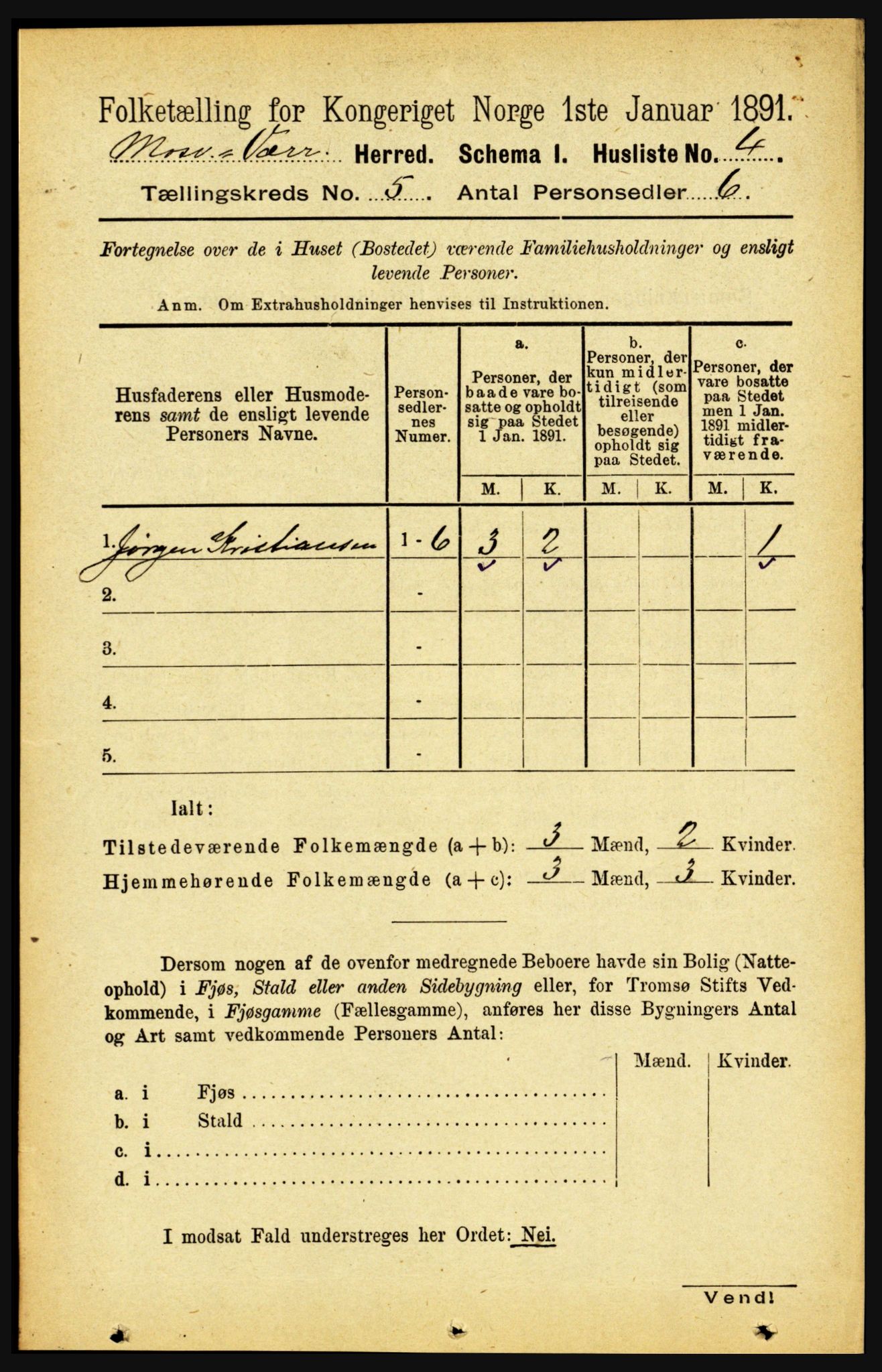 RA, Folketelling 1891 for 1723 Mosvik og Verran herred, 1891, s. 1900