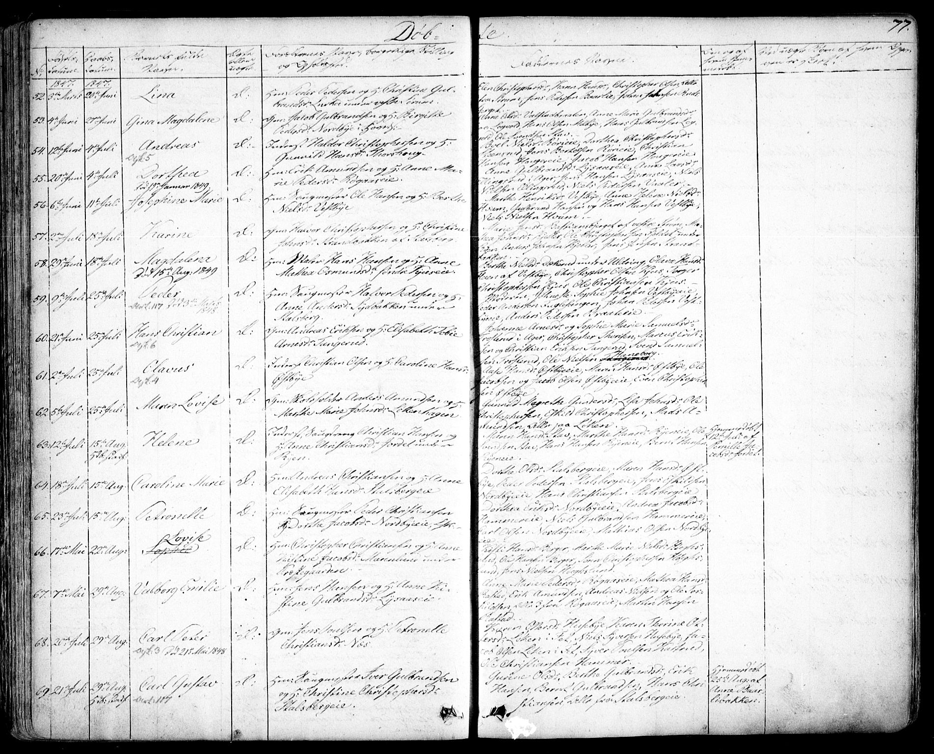 Skedsmo prestekontor Kirkebøker, SAO/A-10033a/F/Fa/L0009: Ministerialbok nr. I 9, 1830-1853, s. 77