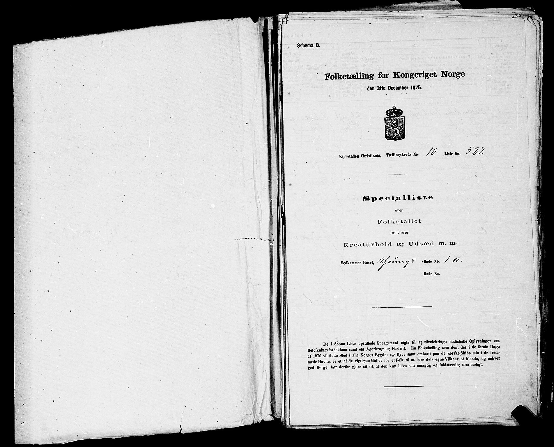 RA, Folketelling 1875 for 0301 Kristiania kjøpstad, 1875, s. 1608