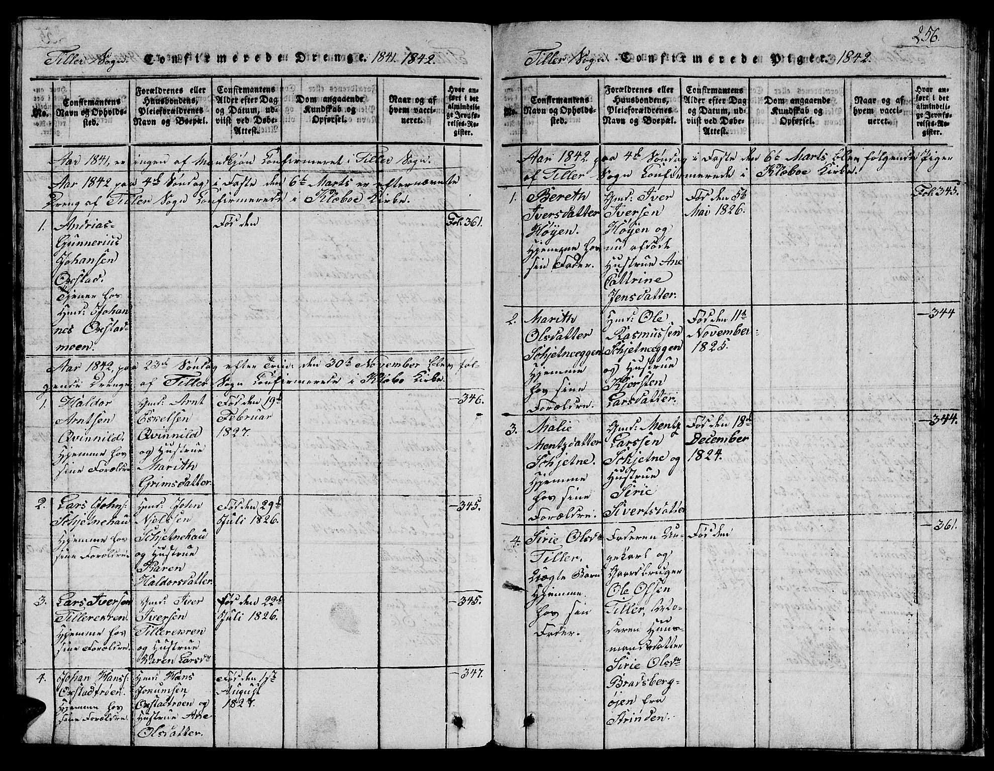 Ministerialprotokoller, klokkerbøker og fødselsregistre - Sør-Trøndelag, AV/SAT-A-1456/621/L0458: Klokkerbok nr. 621C01, 1816-1865, s. 256