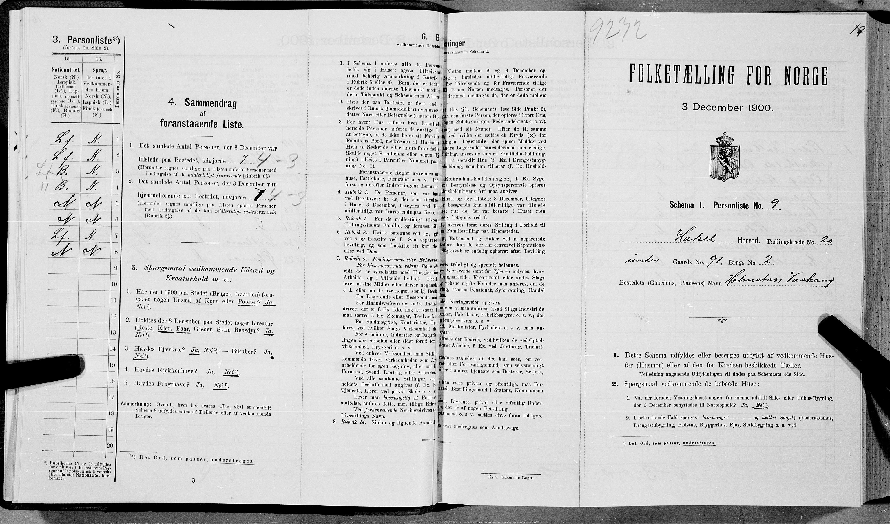 SAT, Folketelling 1900 for 1866 Hadsel herred, 1900, s. 1912