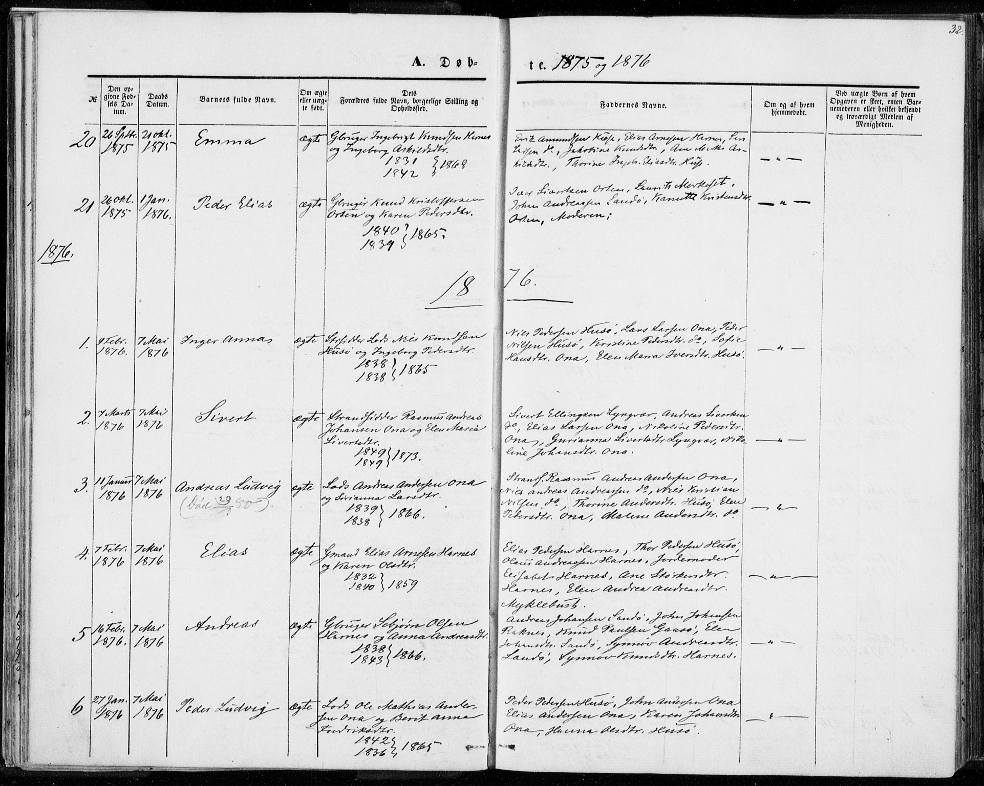 Ministerialprotokoller, klokkerbøker og fødselsregistre - Møre og Romsdal, SAT/A-1454/561/L0728: Ministerialbok nr. 561A02, 1858-1878, s. 32