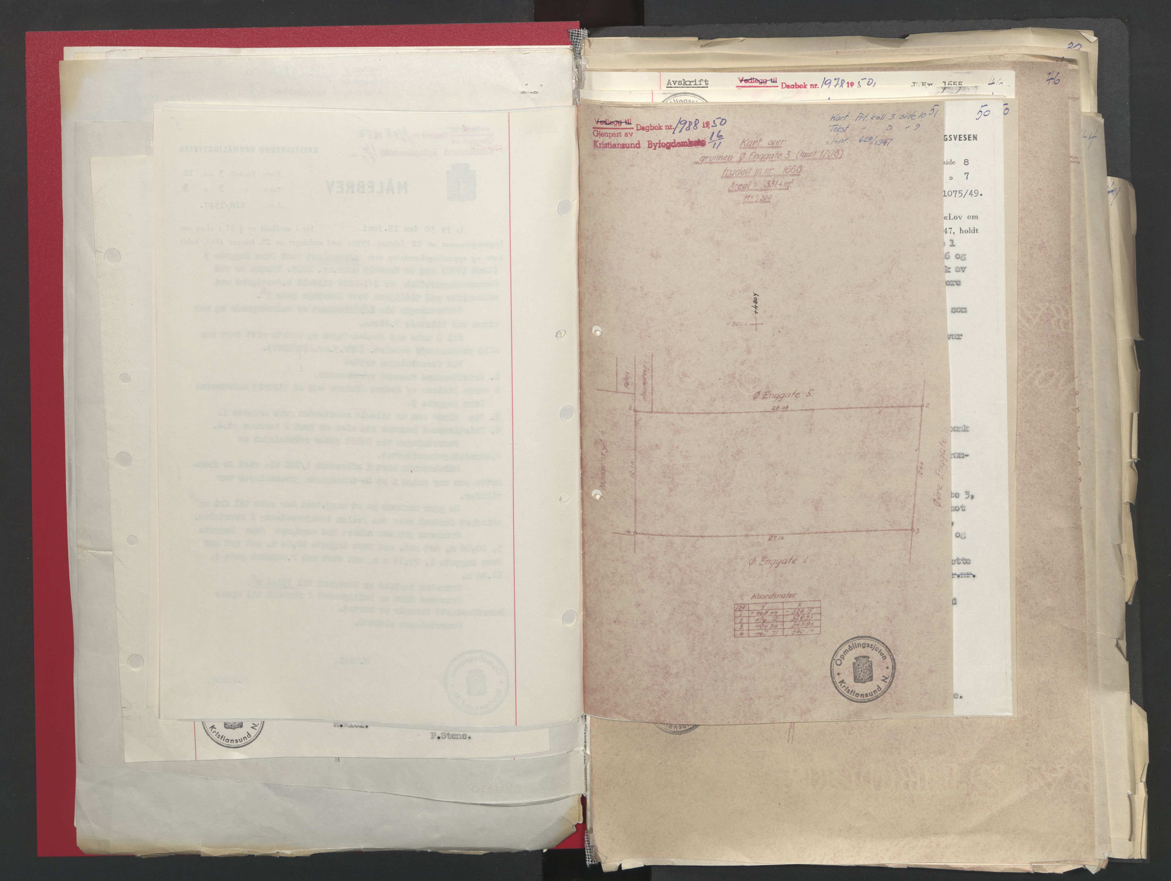 Kristiansund byfogd, AV/SAT-A-4587/A/27: Pantebok nr. 48, 1950-1950, Dagboknr: 1988/1950