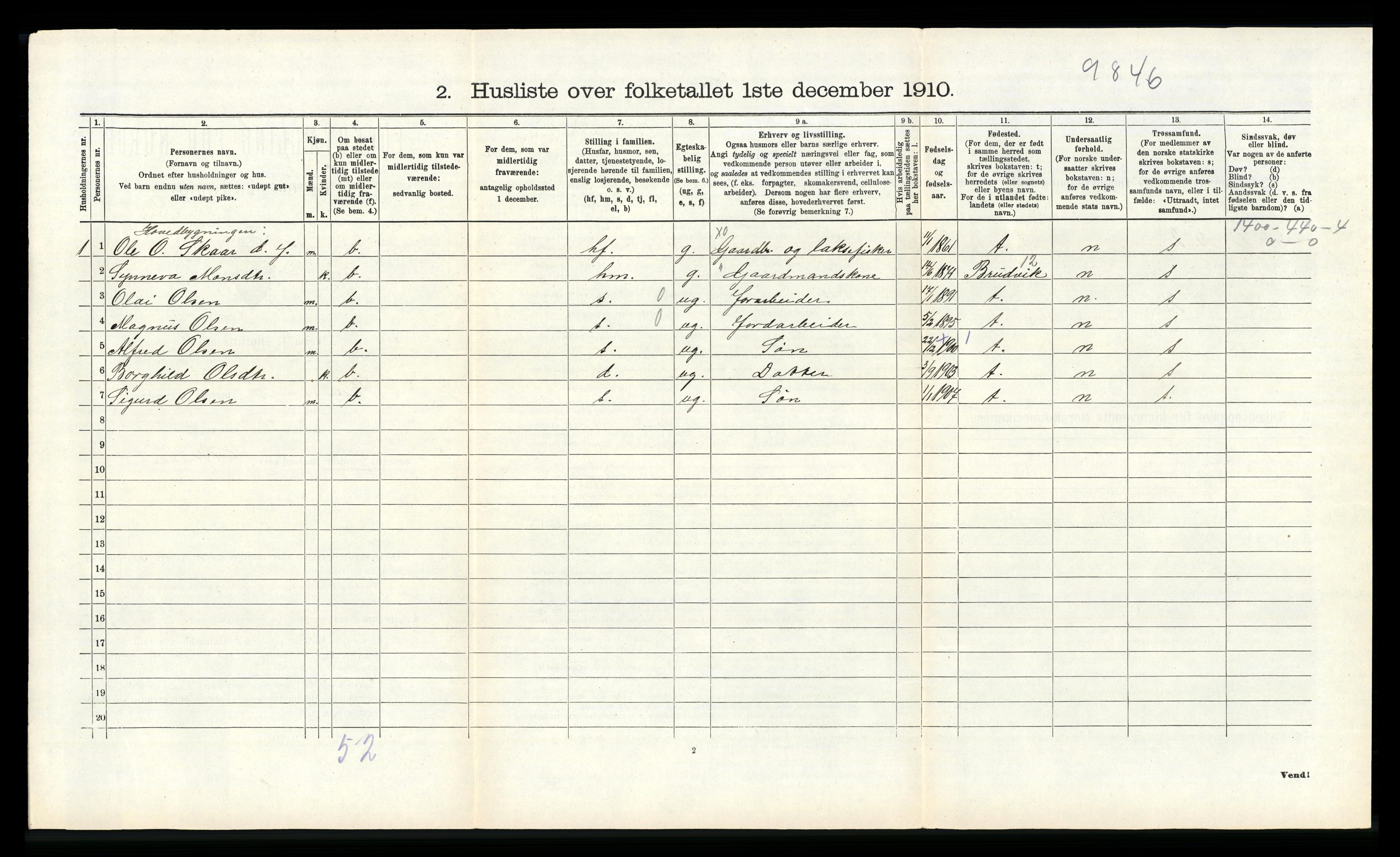 RA, Folketelling 1910 for 1254 Hamre herred, 1910, s. 575