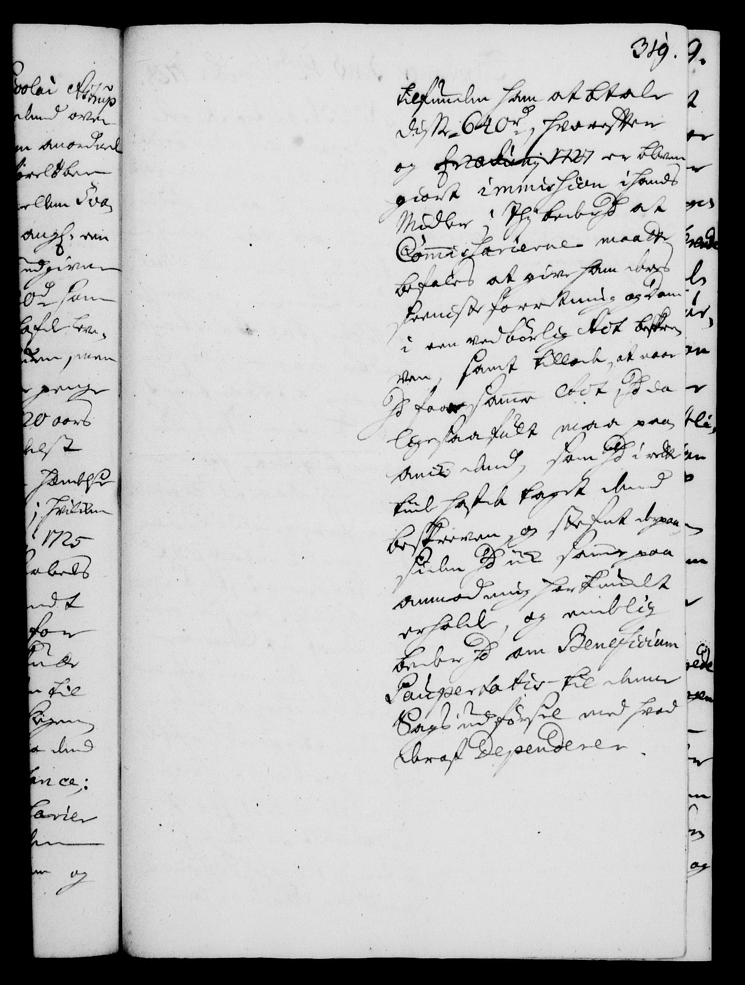Rentekammeret, Kammerkanselliet, AV/RA-EA-3111/G/Gh/Gha/L0010: Norsk ekstraktmemorialprotokoll (merket RK 53.55), 1728, s. 319