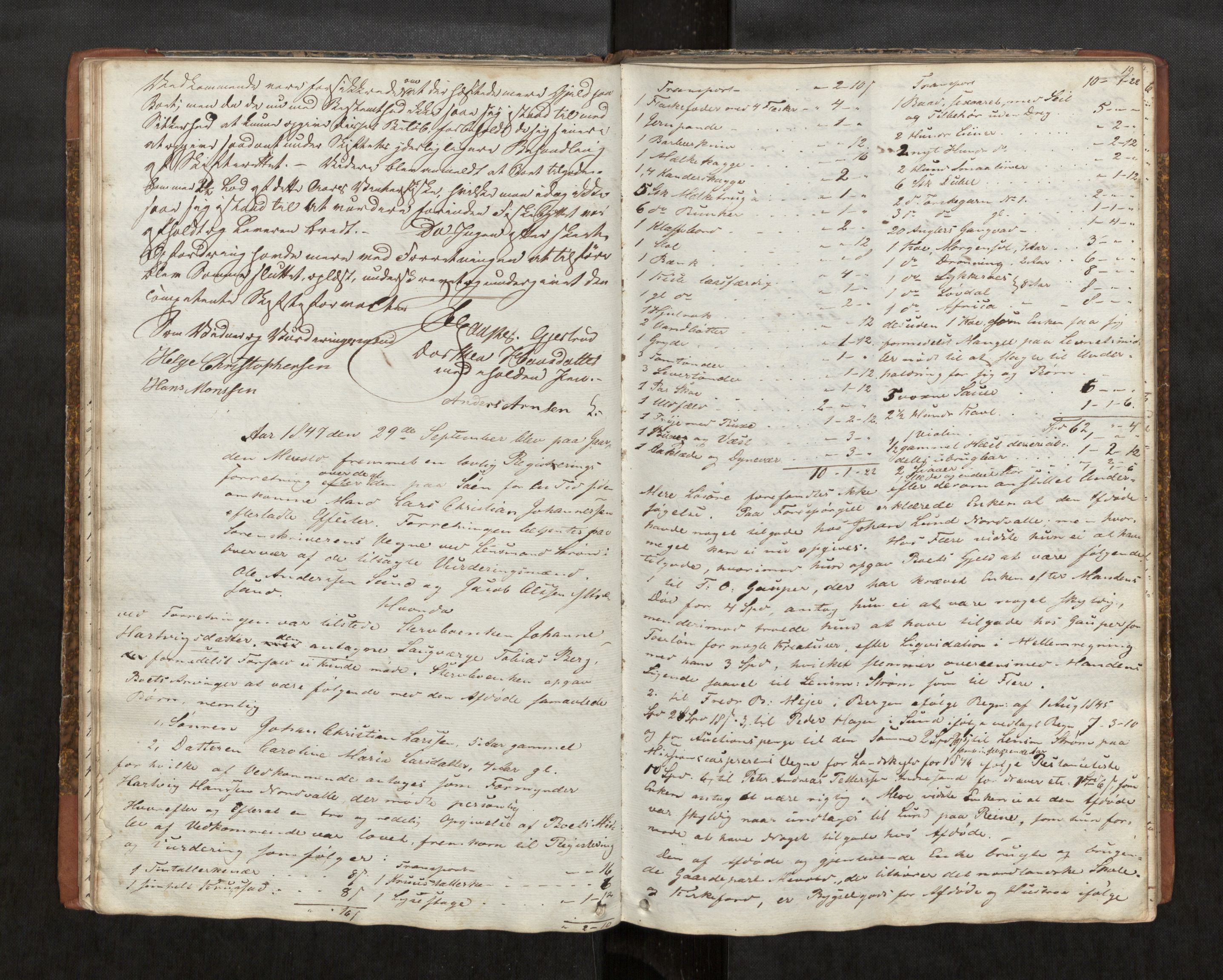 Vesterålen sorenskriveri, AV/SAT-A-4180/1/3/3C/L0001: Skifteregistreringsprotokoll, 1846-1859, s. 19