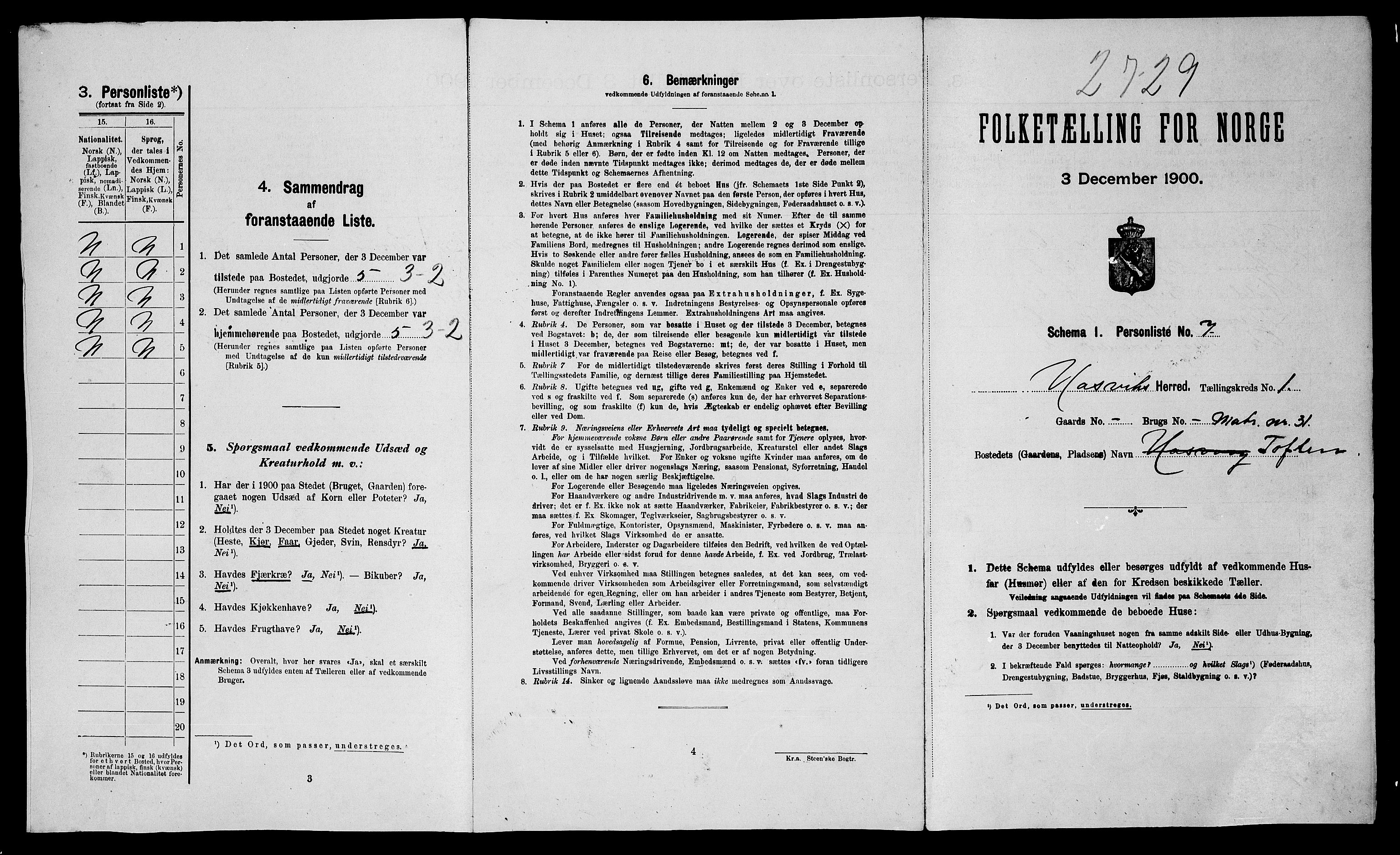 SATØ, Folketelling 1900 for 2015 Hasvik herred, 1900, s. 41