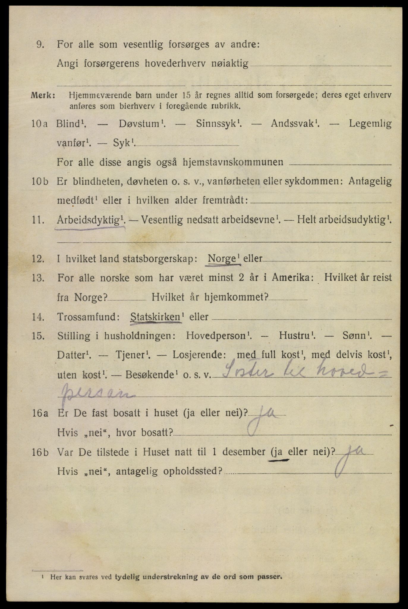 SAKO, Folketelling 1920 for 0801 Kragerø kjøpstad, 1920, s. 9016