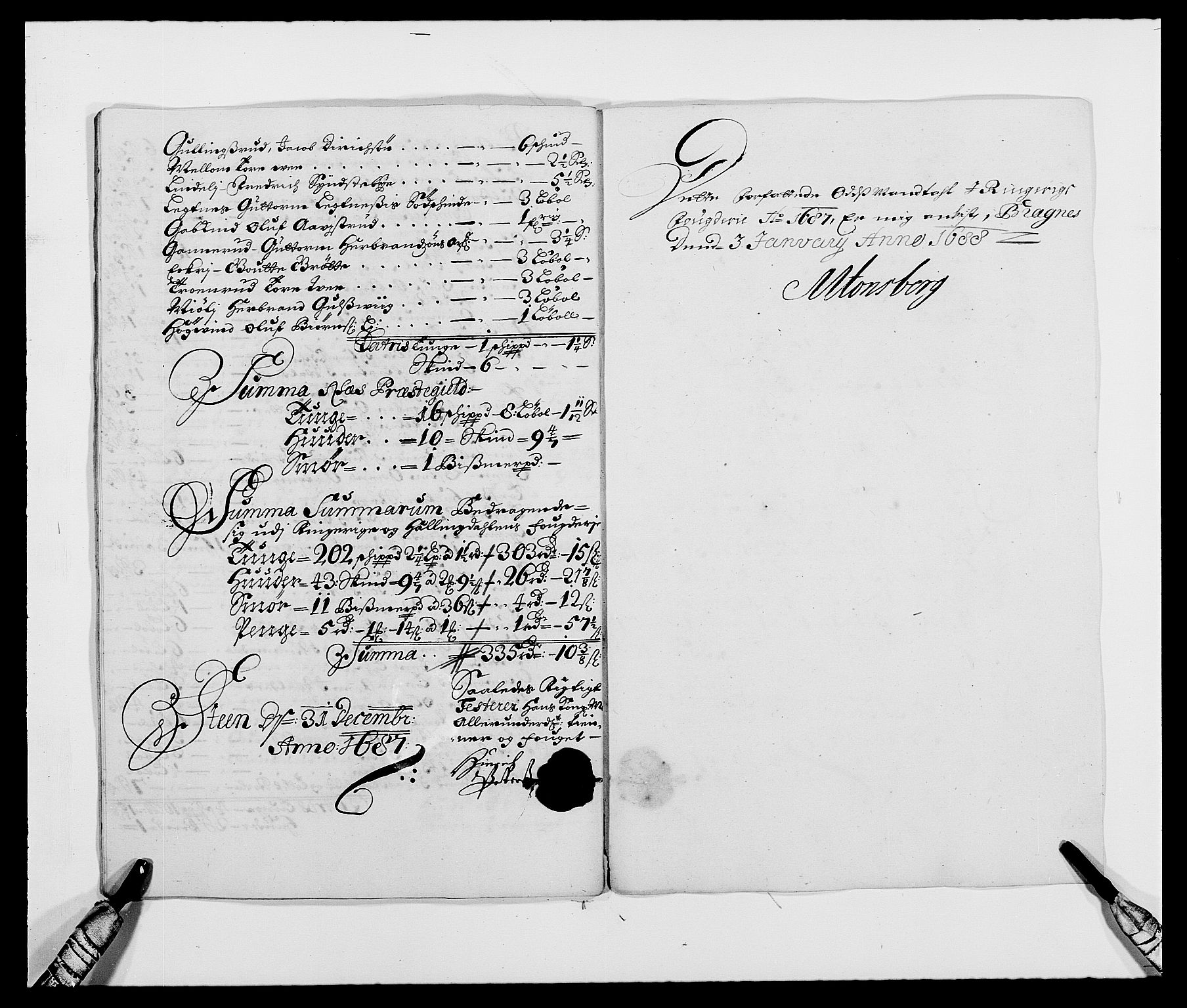 Rentekammeret inntil 1814, Reviderte regnskaper, Fogderegnskap, RA/EA-4092/R21/L1447: Fogderegnskap Ringerike og Hallingdal, 1687-1689, s. 56