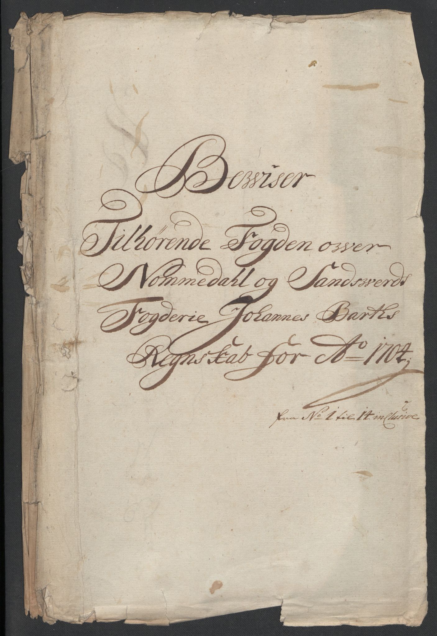 Rentekammeret inntil 1814, Reviderte regnskaper, Fogderegnskap, RA/EA-4092/R24/L1582: Fogderegnskap Numedal og Sandsvær, 1704, s. 15