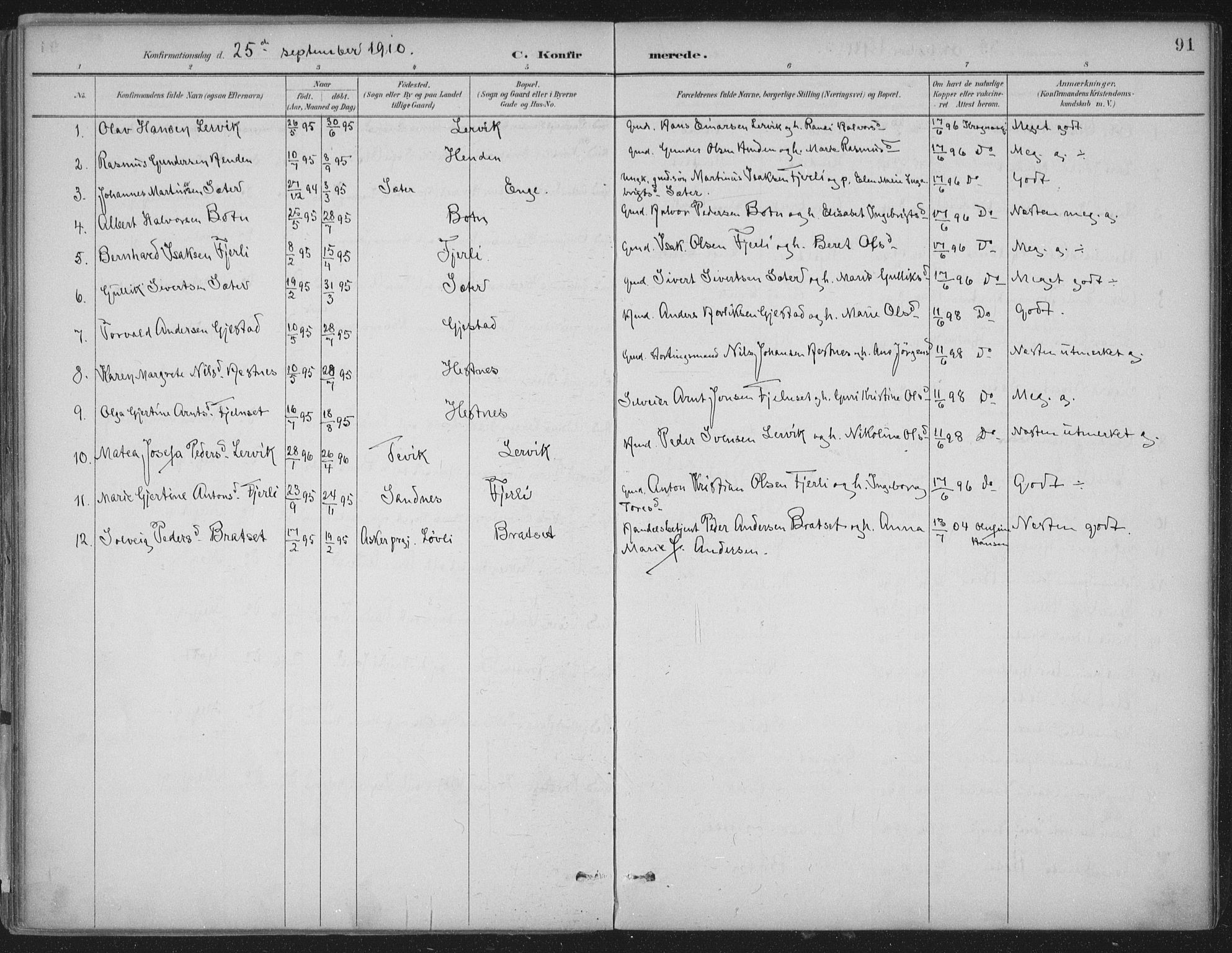 Ministerialprotokoller, klokkerbøker og fødselsregistre - Møre og Romsdal, AV/SAT-A-1454/580/L0925: Ministerialbok nr. 580A02, 1888-1913, s. 91