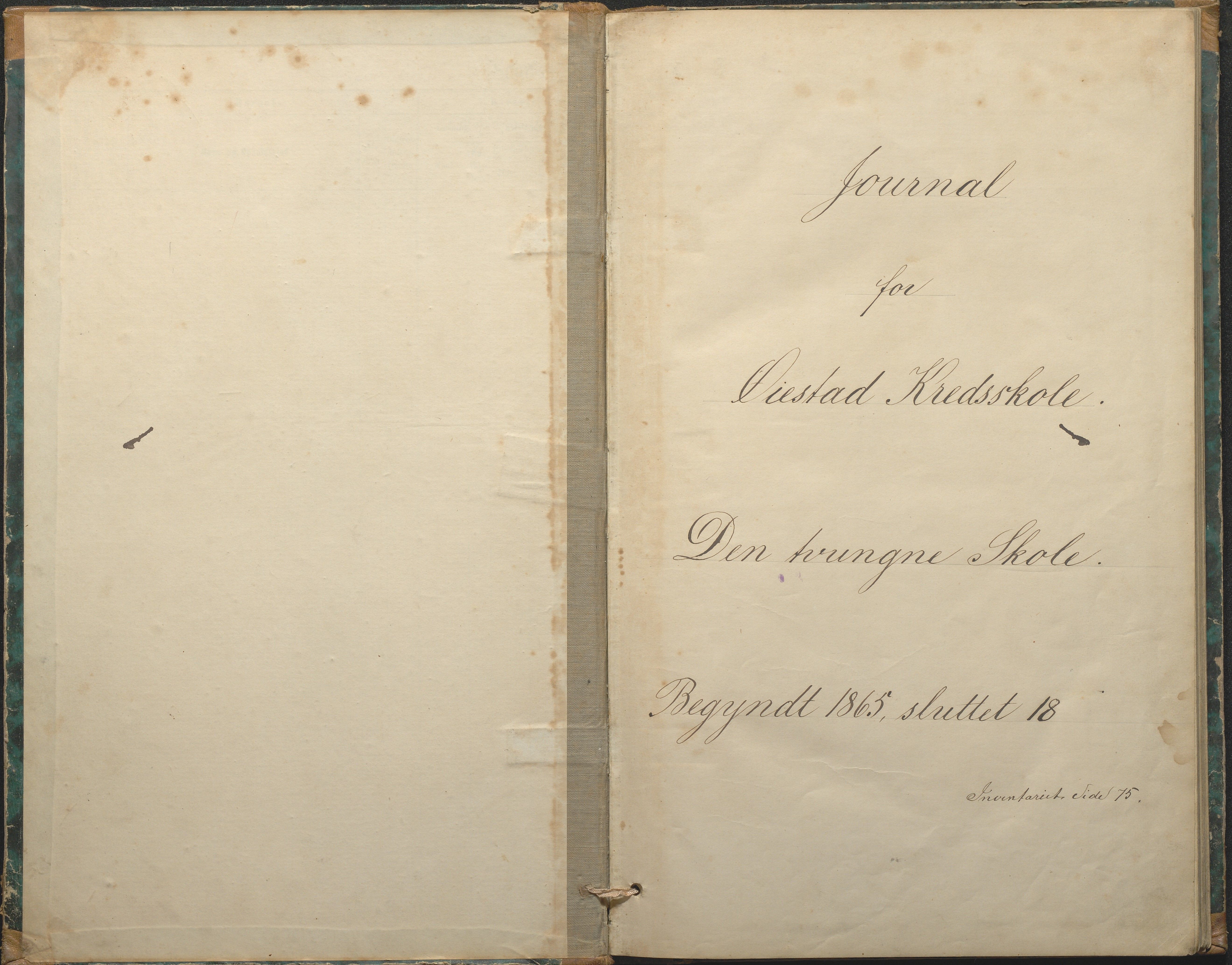 Øyestad kommune frem til 1979, AAKS/KA0920-PK/06/06F/L0002: Skolejournal, 1864-1890