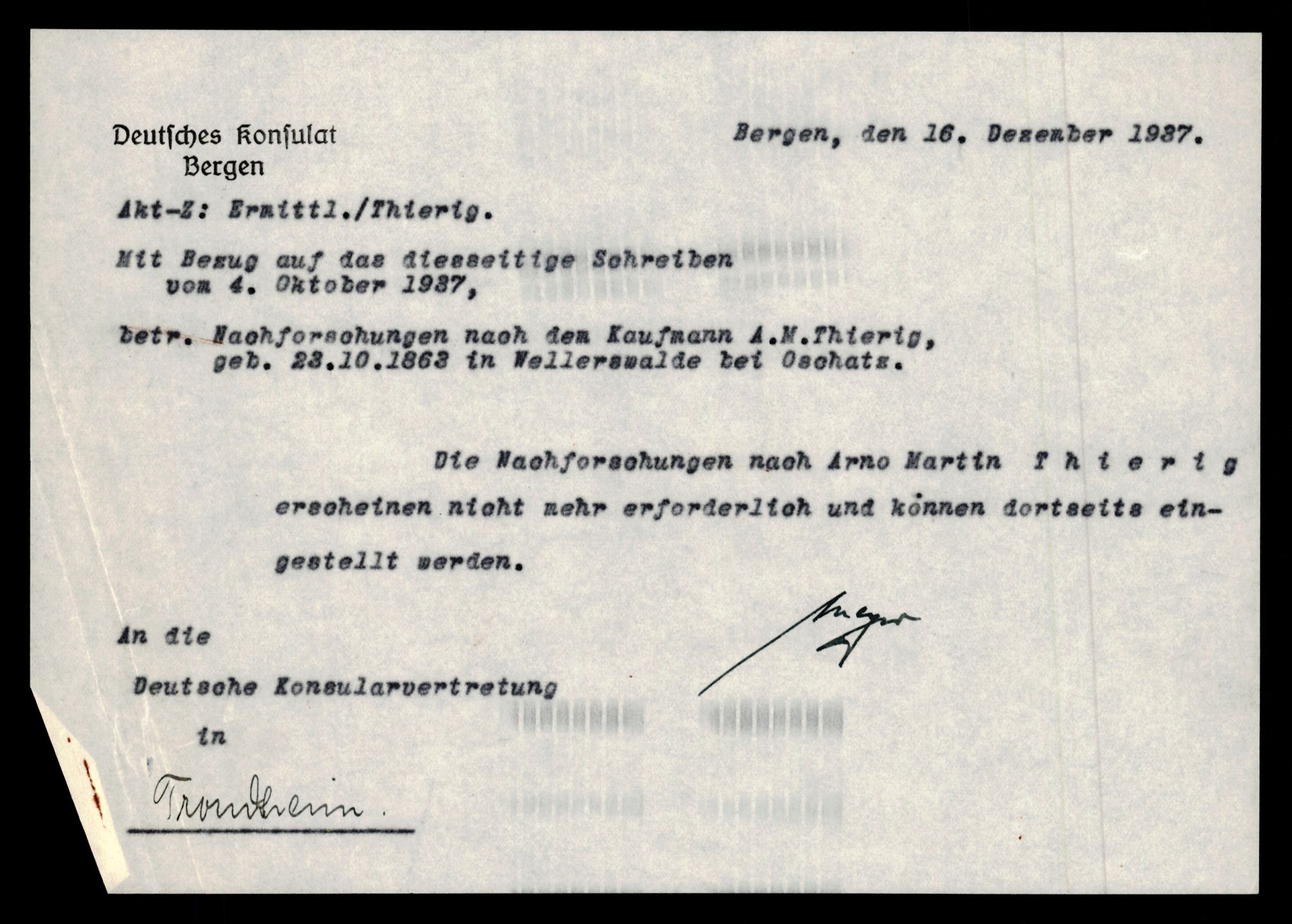 Forsvarets Overkommando. 2 kontor. Arkiv 11.4. Spredte tyske arkivsaker, AV/RA-RAFA-7031/D/Dar/Darc/L0021: FO.II. Tyske konsulater, 1929-1940, s. 707