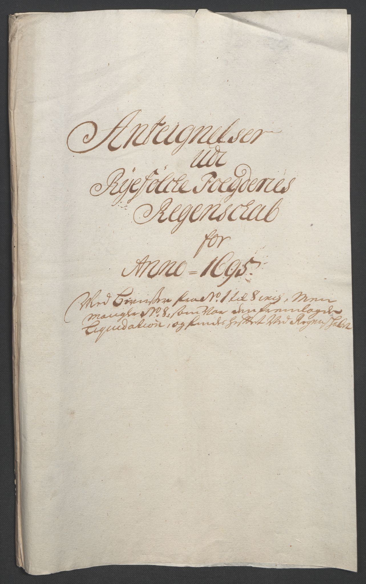 Rentekammeret inntil 1814, Reviderte regnskaper, Fogderegnskap, AV/RA-EA-4092/R47/L2857: Fogderegnskap Ryfylke, 1694-1696, s. 203