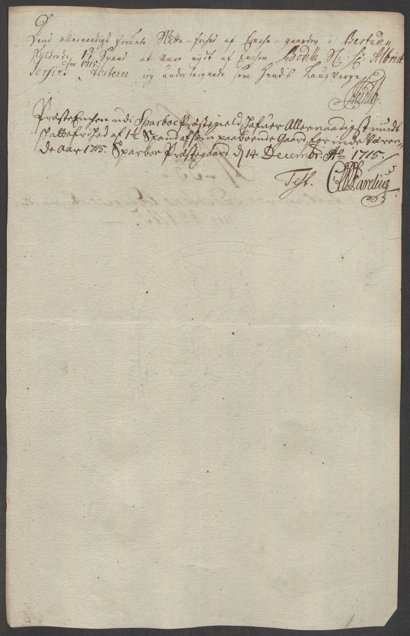 Rentekammeret inntil 1814, Reviderte regnskaper, Fogderegnskap, RA/EA-4092/R63/L4323: Fogderegnskap Inderøy, 1715, s. 300